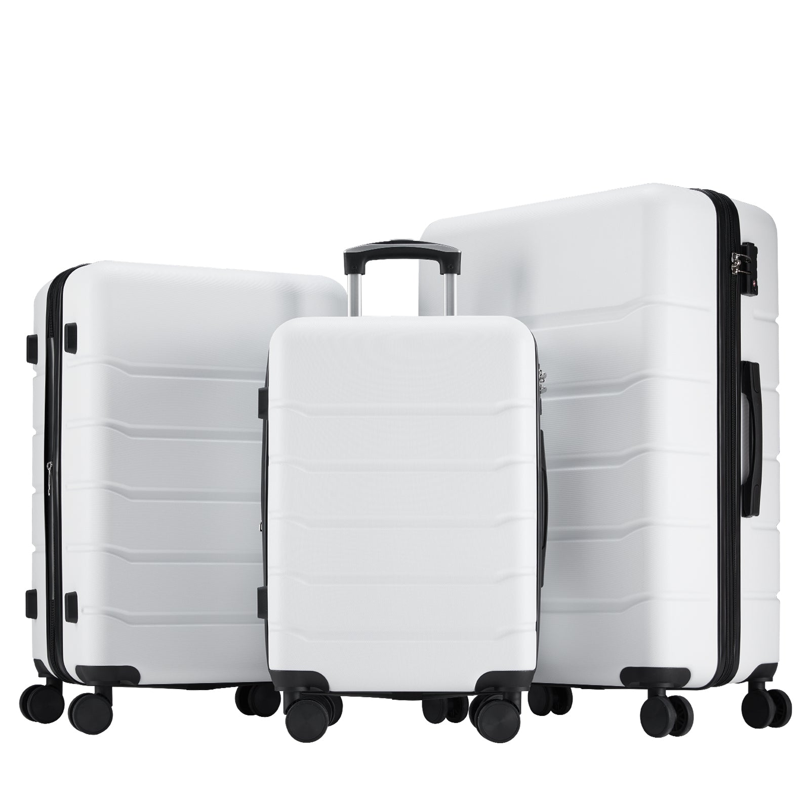 White Hardside Spinner Suitcase w/TSA Lock