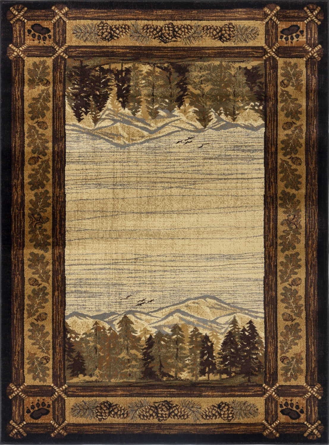 Nature's Nest Lodge Rug: 7x10 ft, CBL3009