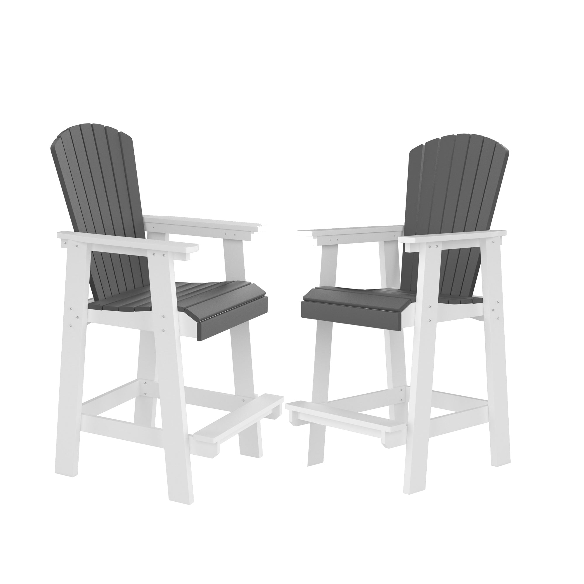 HDPE Adirondack Bar Chairs (Set of 2)