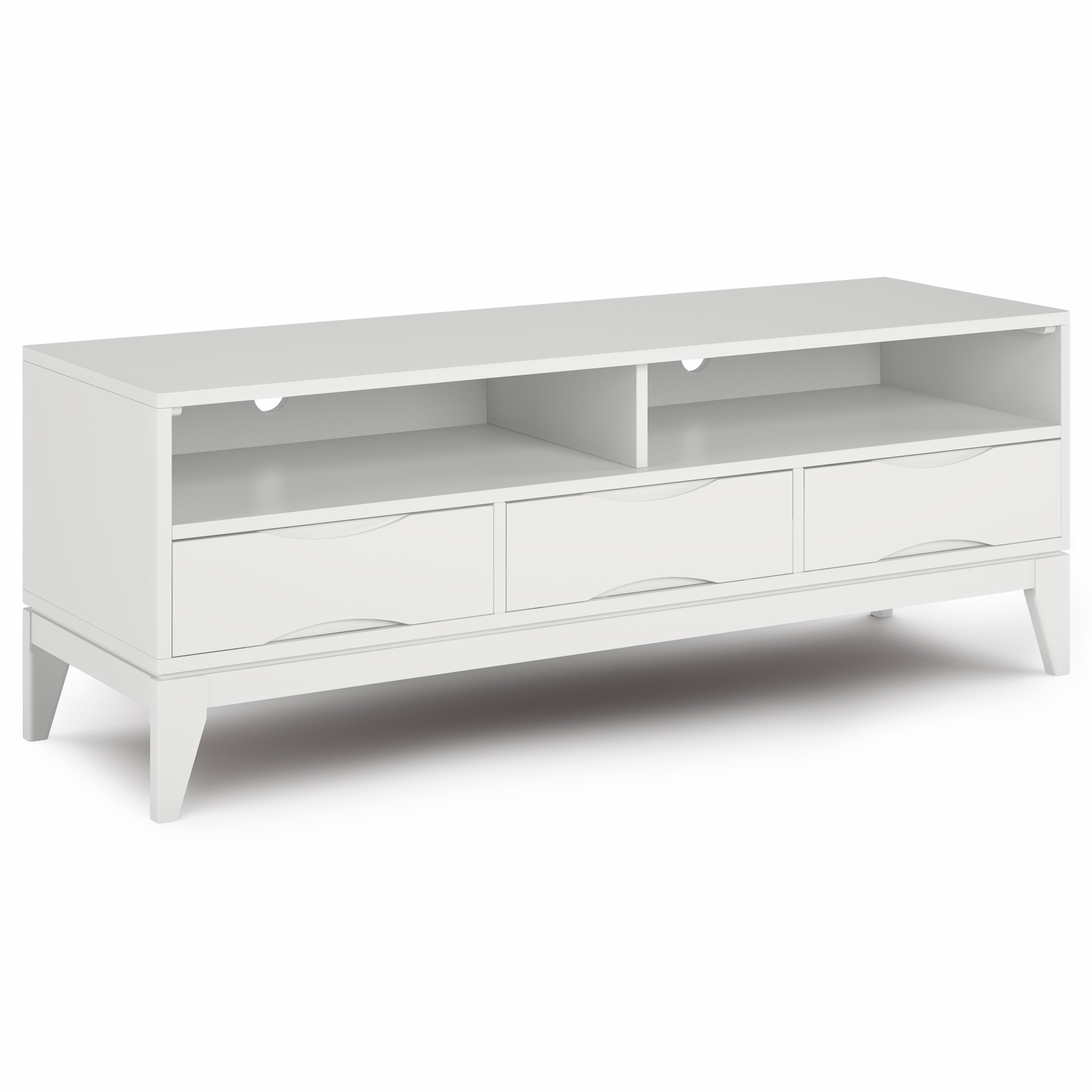 Harper White TV Stand | Modern Media Console