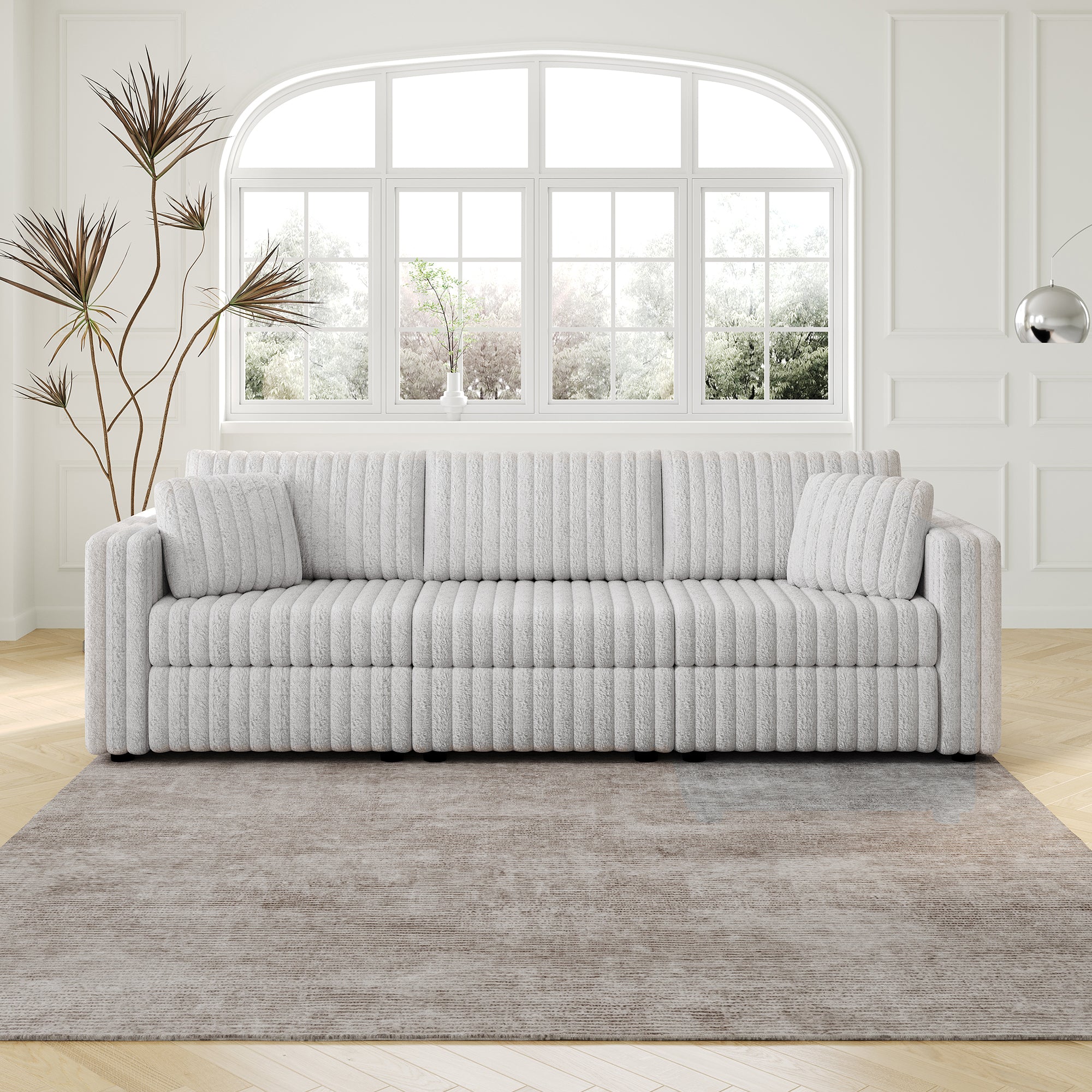 Plush 3-Person Sofa: Modern & Comfortable