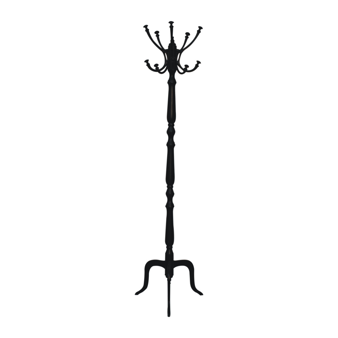 Artisan Solid Wood Black Coat Stand