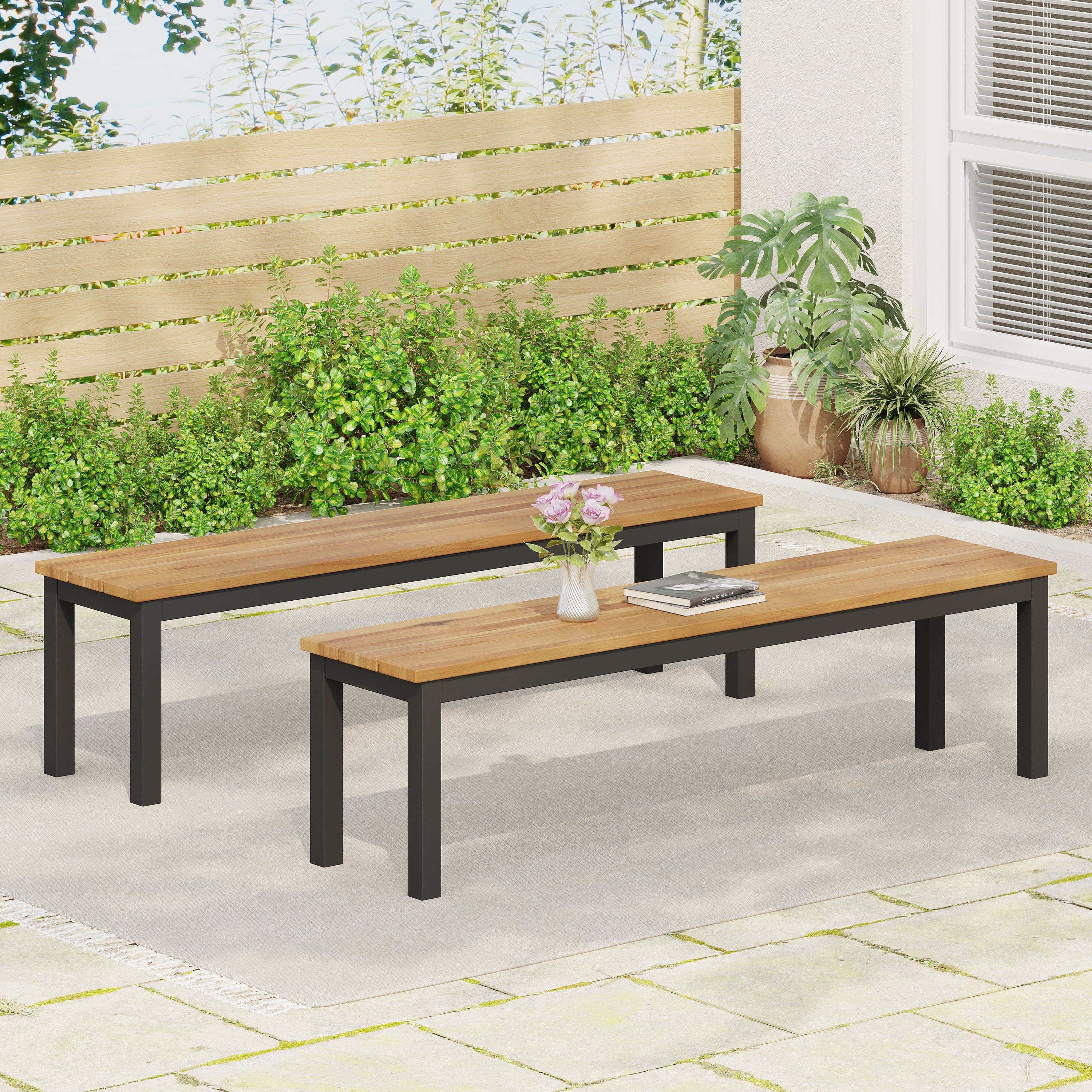 Lindsey Outdoor Patio Bench | Durable & Stylish Seating