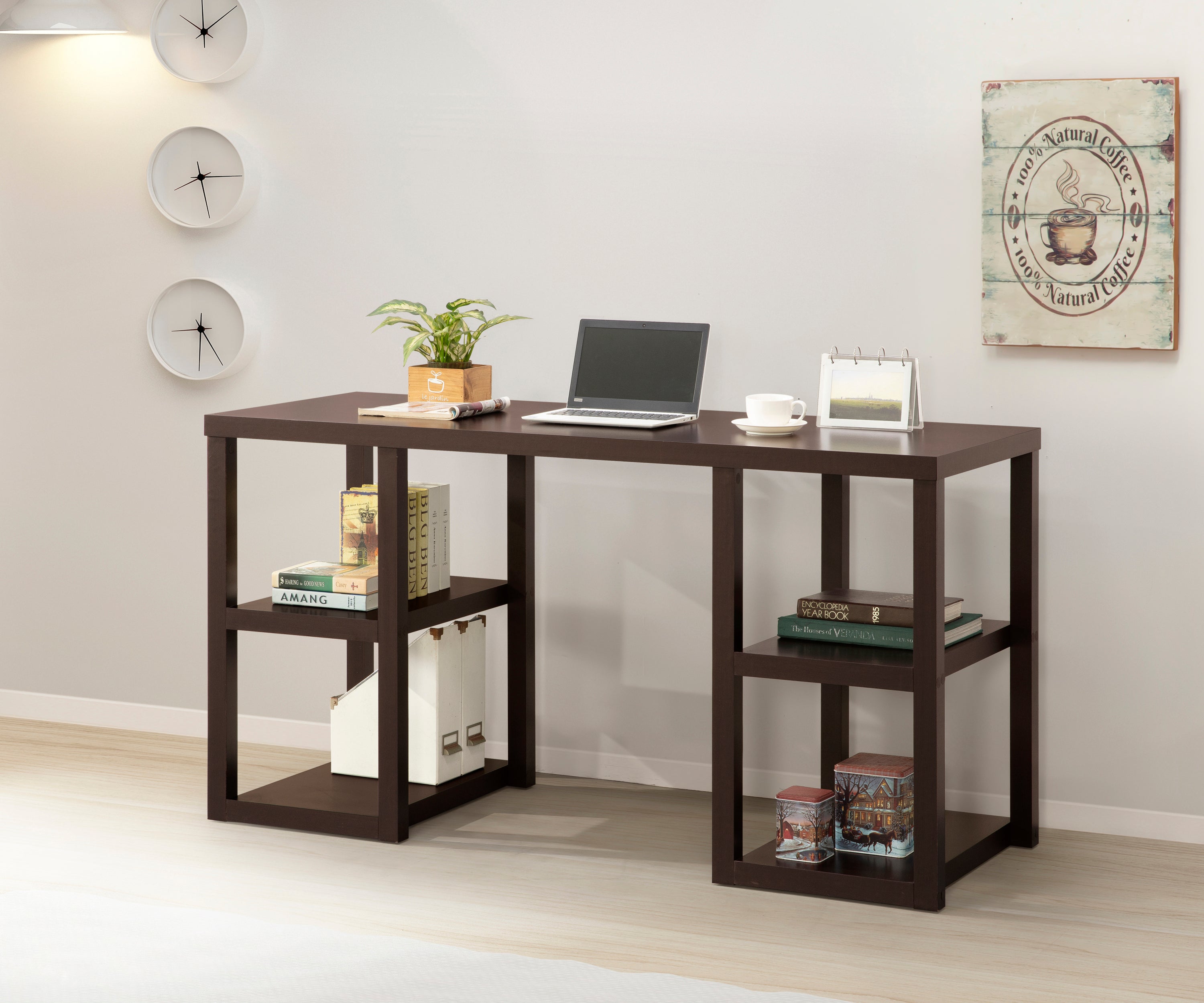 Cappuccino Oak Desk | Modern Home Office Desk