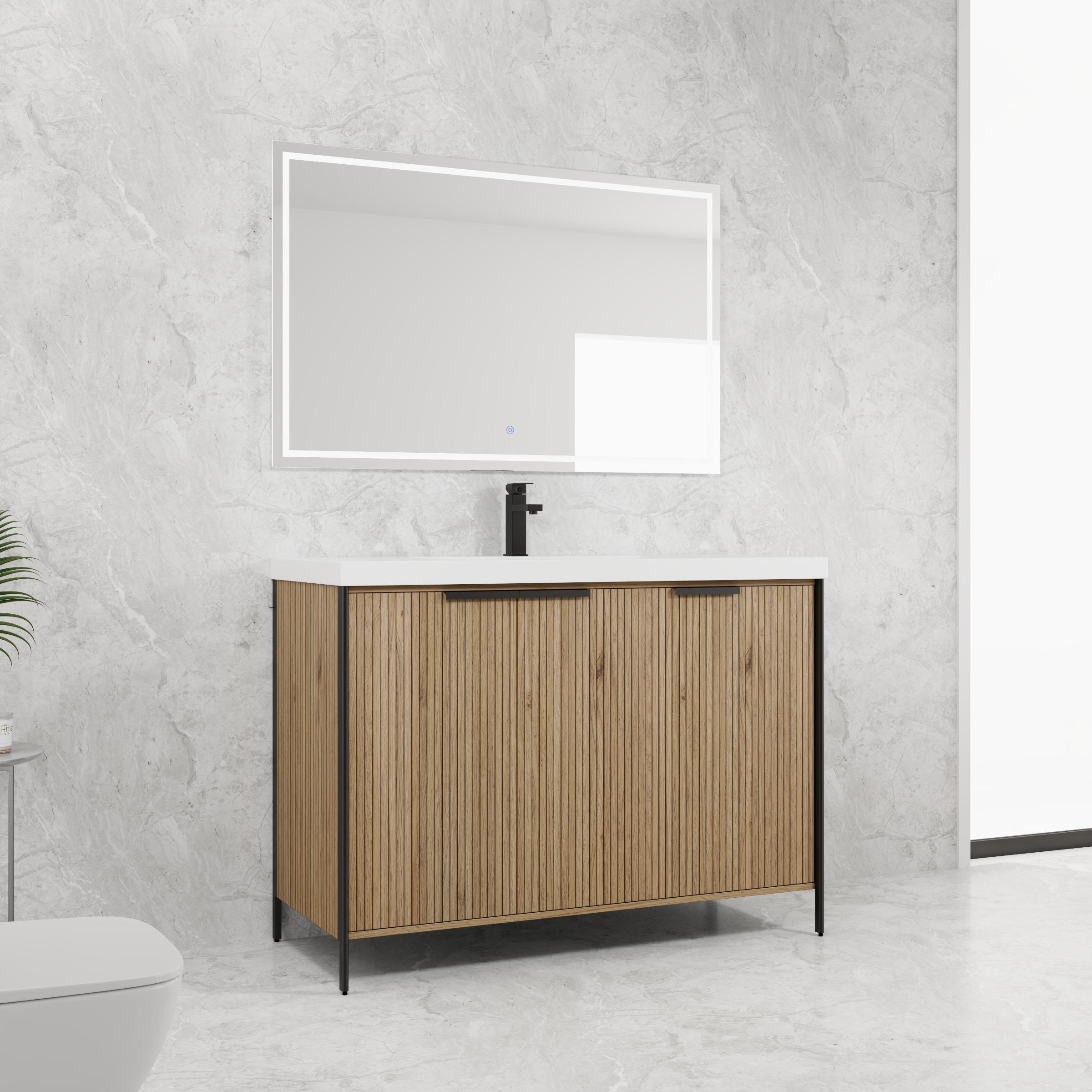 48" Freestanding Bathroom Vanity with Resin Sink