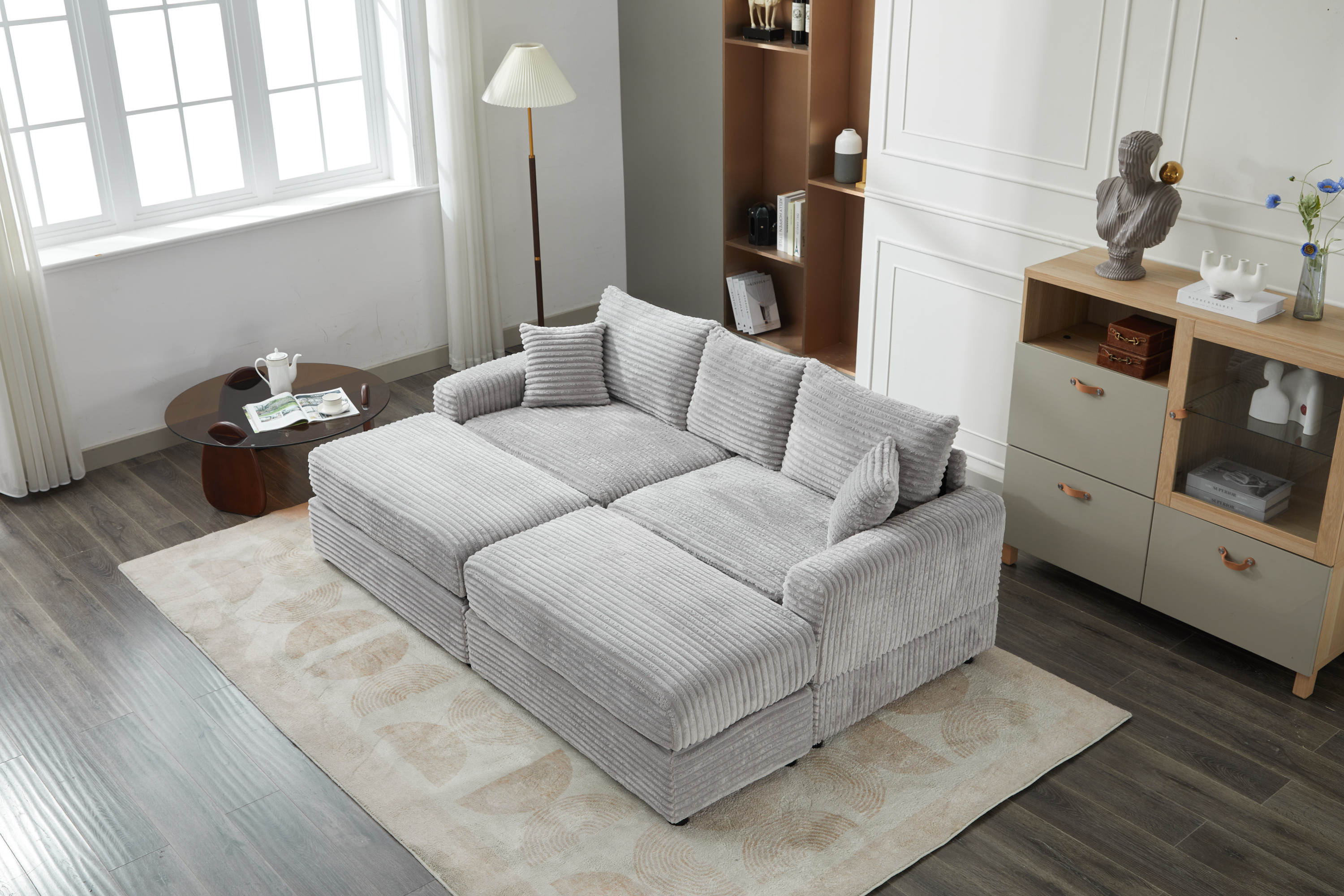 Modern Sectional Couch Covers & Pillows