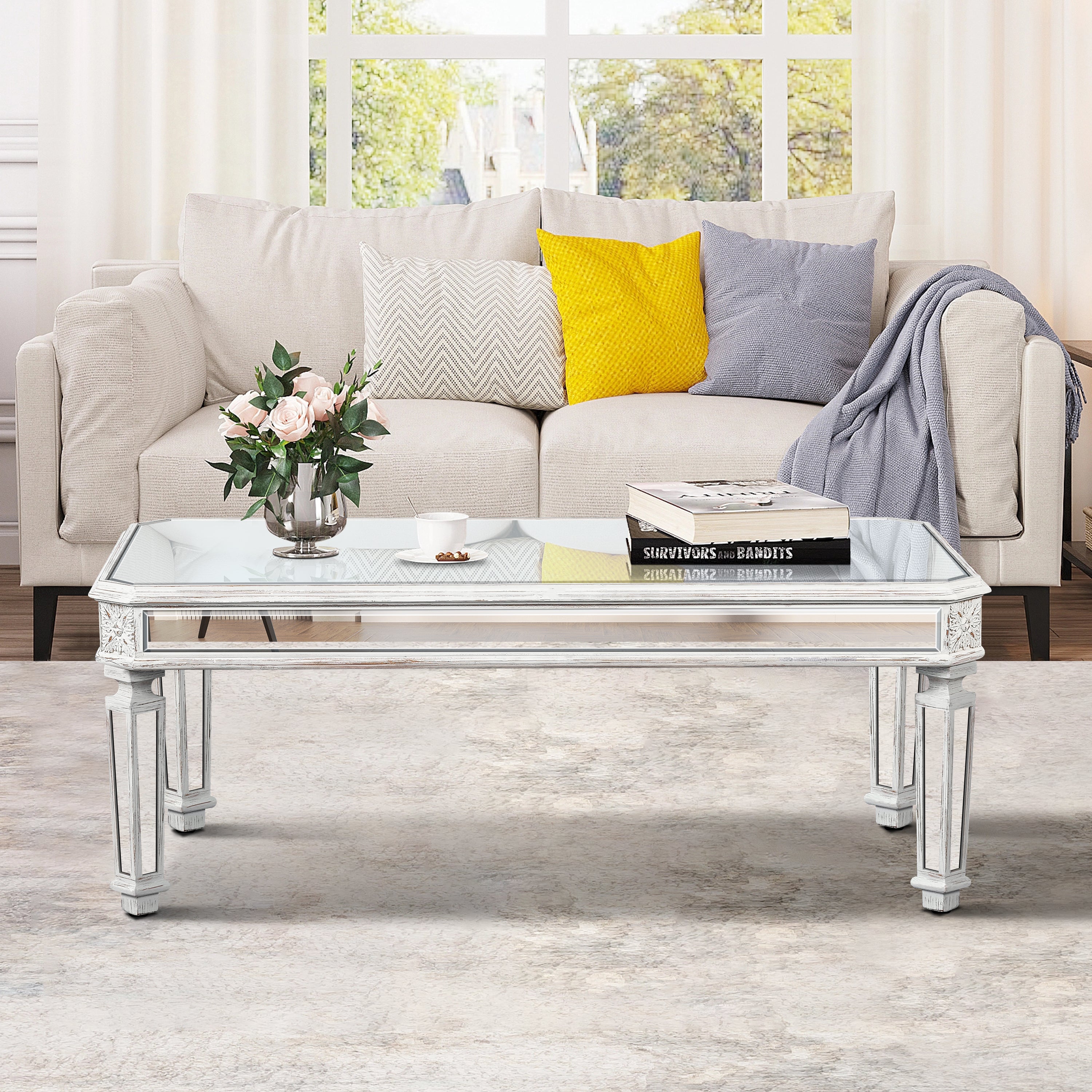 Silver Mirrored Coffee Table: Modern & Vintage