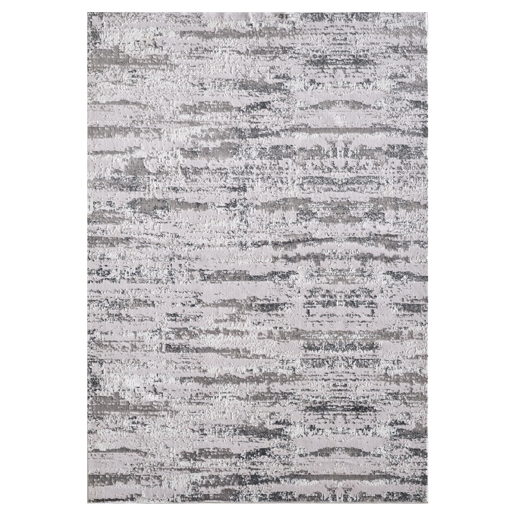 Milano Manhattan Rug: Silver Woven, Washable