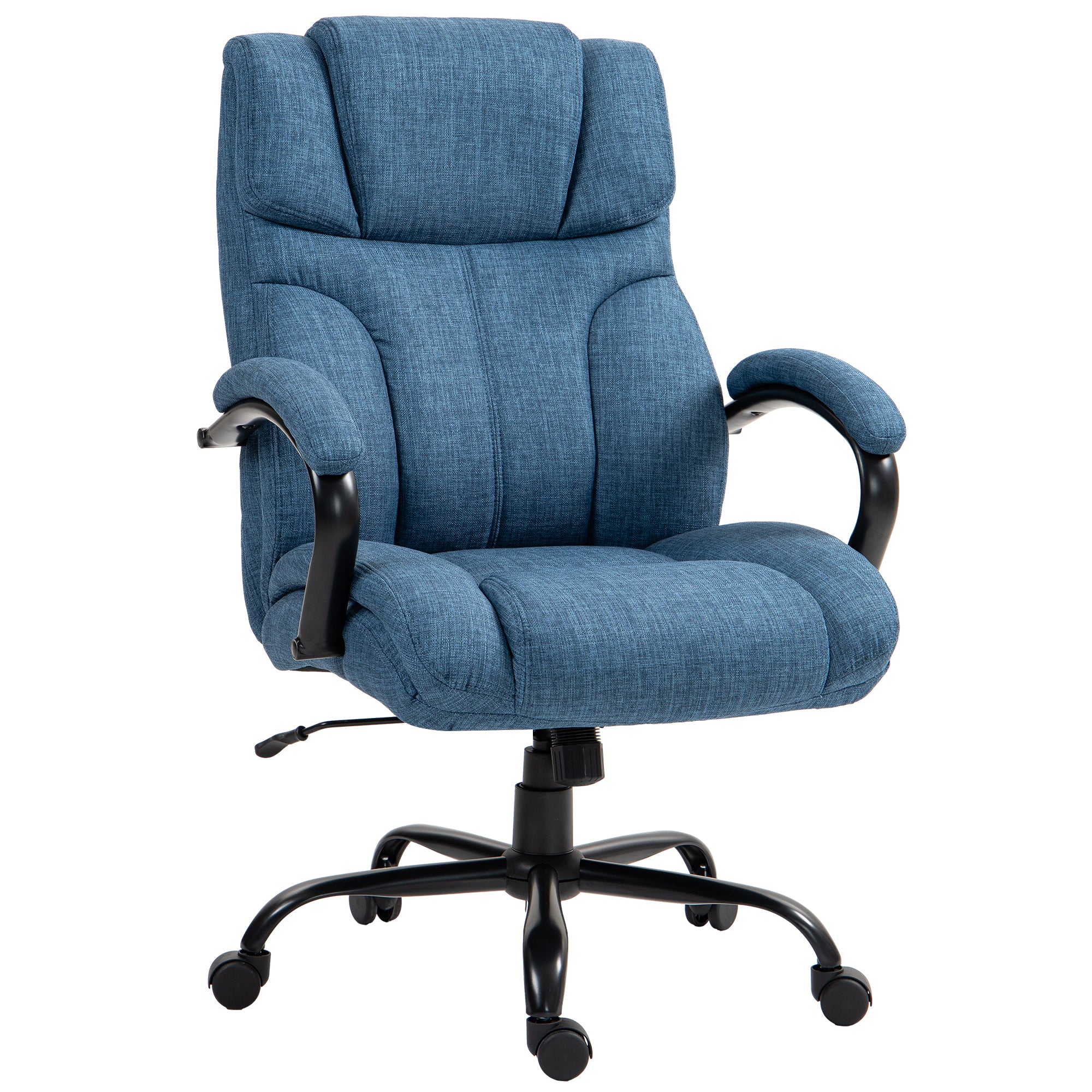 Big & Tall Office Chair, 500lbs, Blue Linen