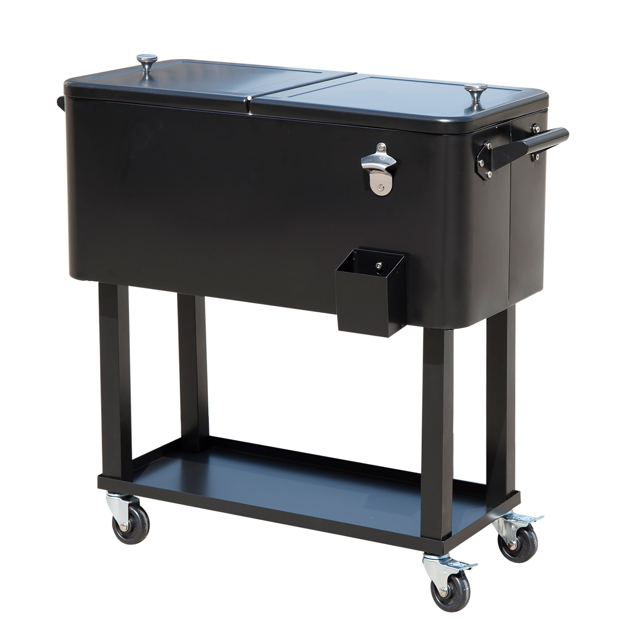 Outsunny 80QT Rolling Cooler: Party Ice Chest