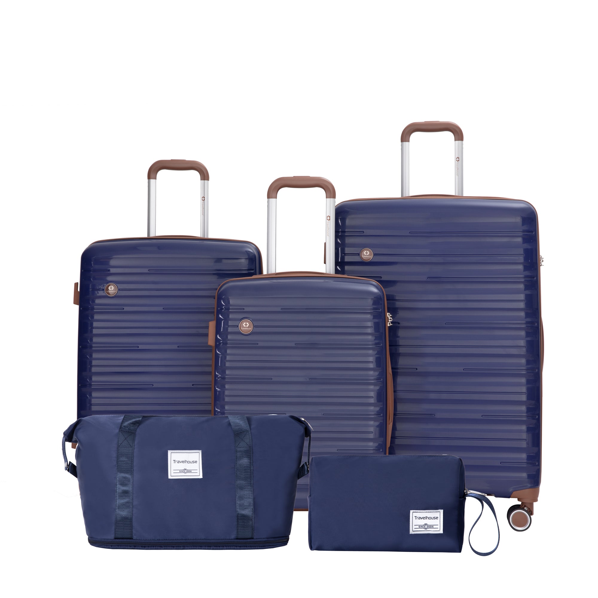 Blue Carry-On Luggage Set w/TSA Lock