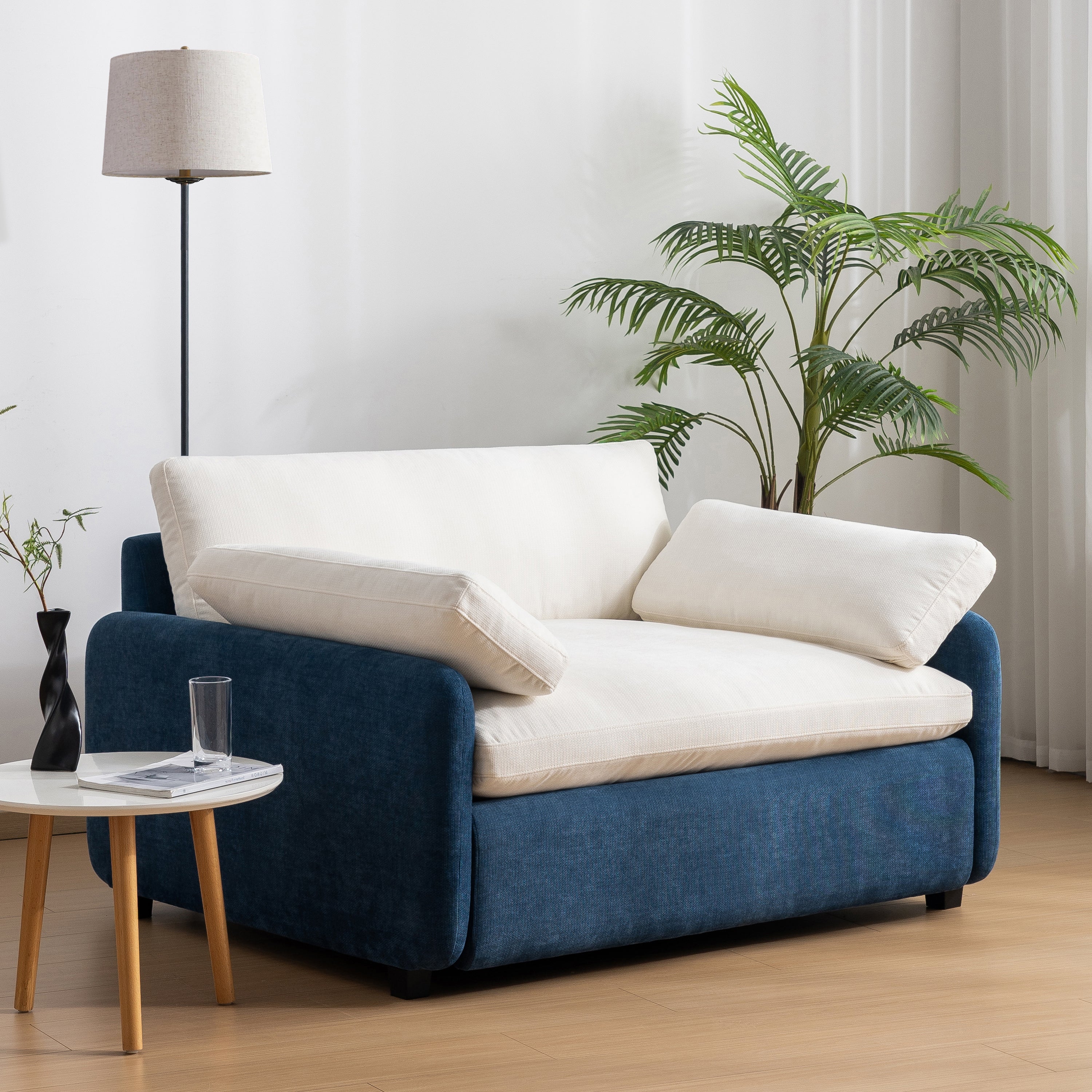 Oversized Chenille Sofa Chair: Wide & Deep Seat