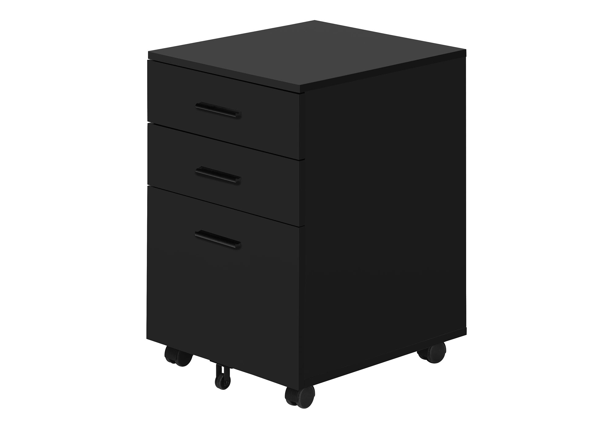 Black Laminate Mobile File Cabinet: Modern Office Storage