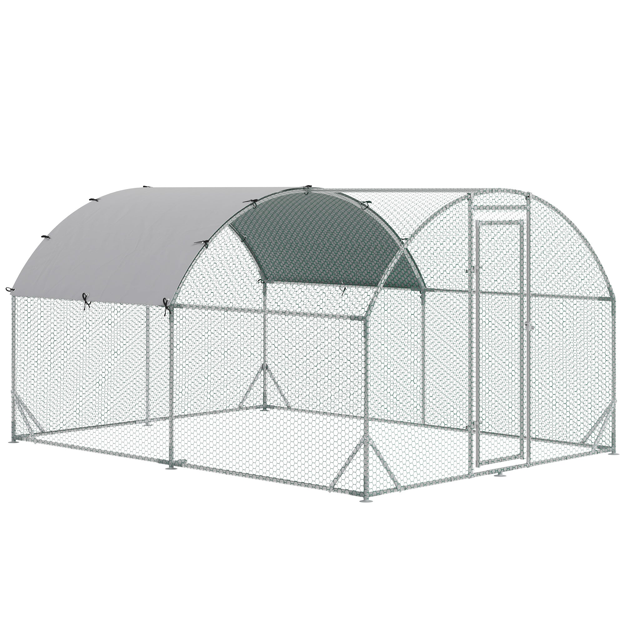 Giant Metal Chicken Coop Run w/ Cover (9.2x12.5')