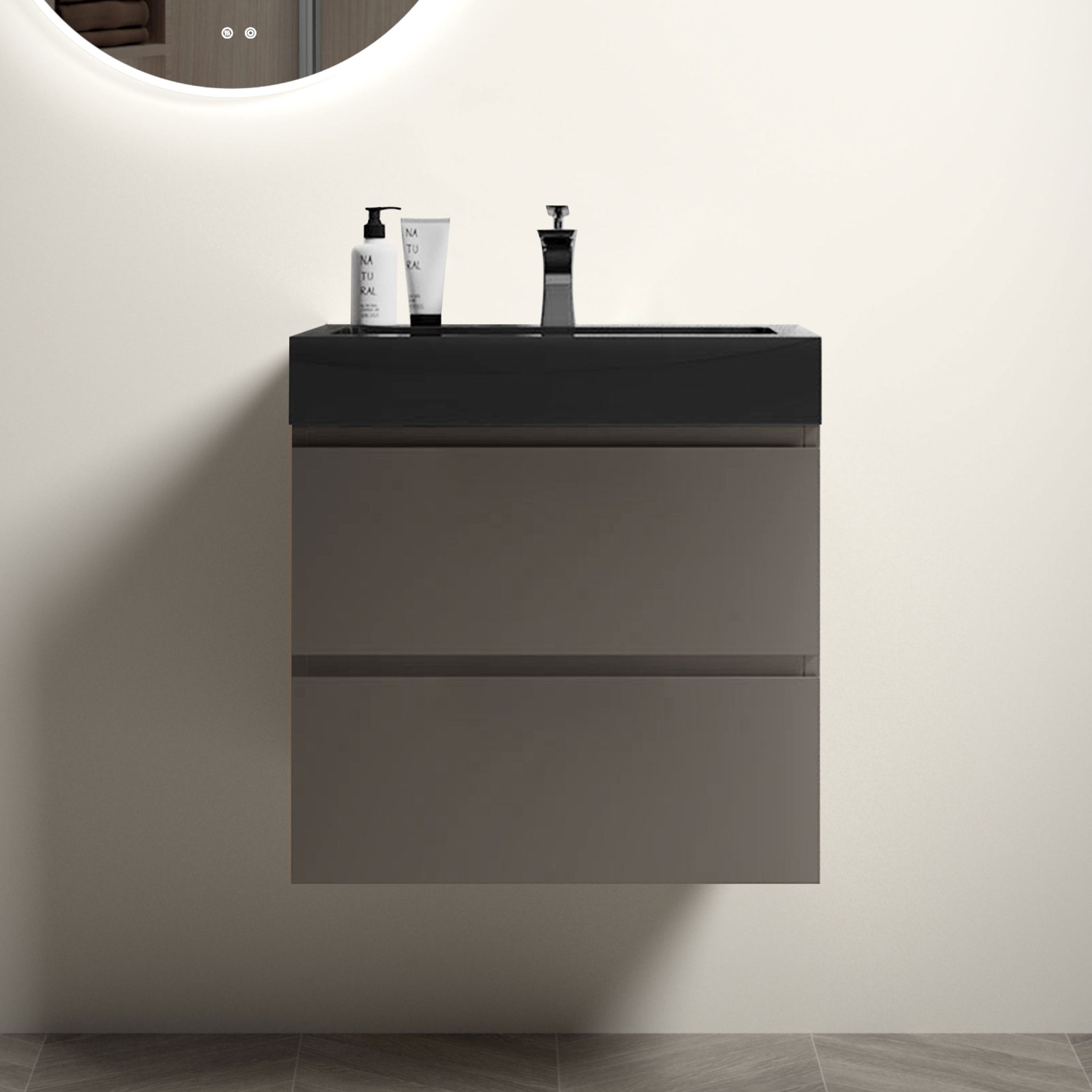 Alice 24" Gray Floating Bathroom Vanity with Sink