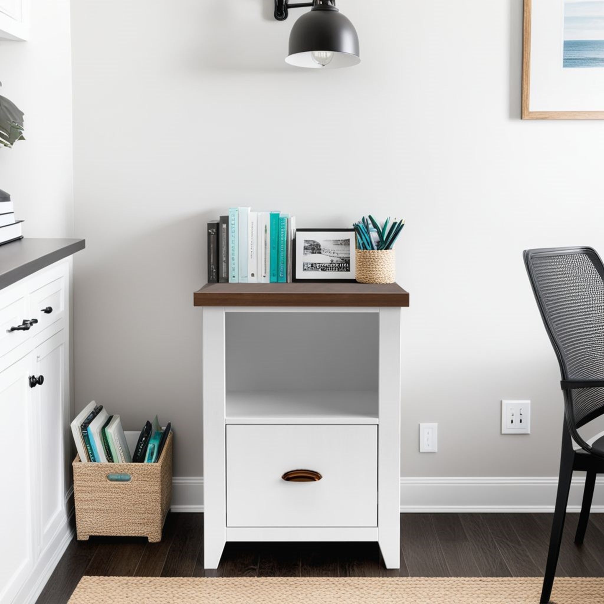 Ready-to-Use 22" File Cabinet, Whitewash/Barnwood