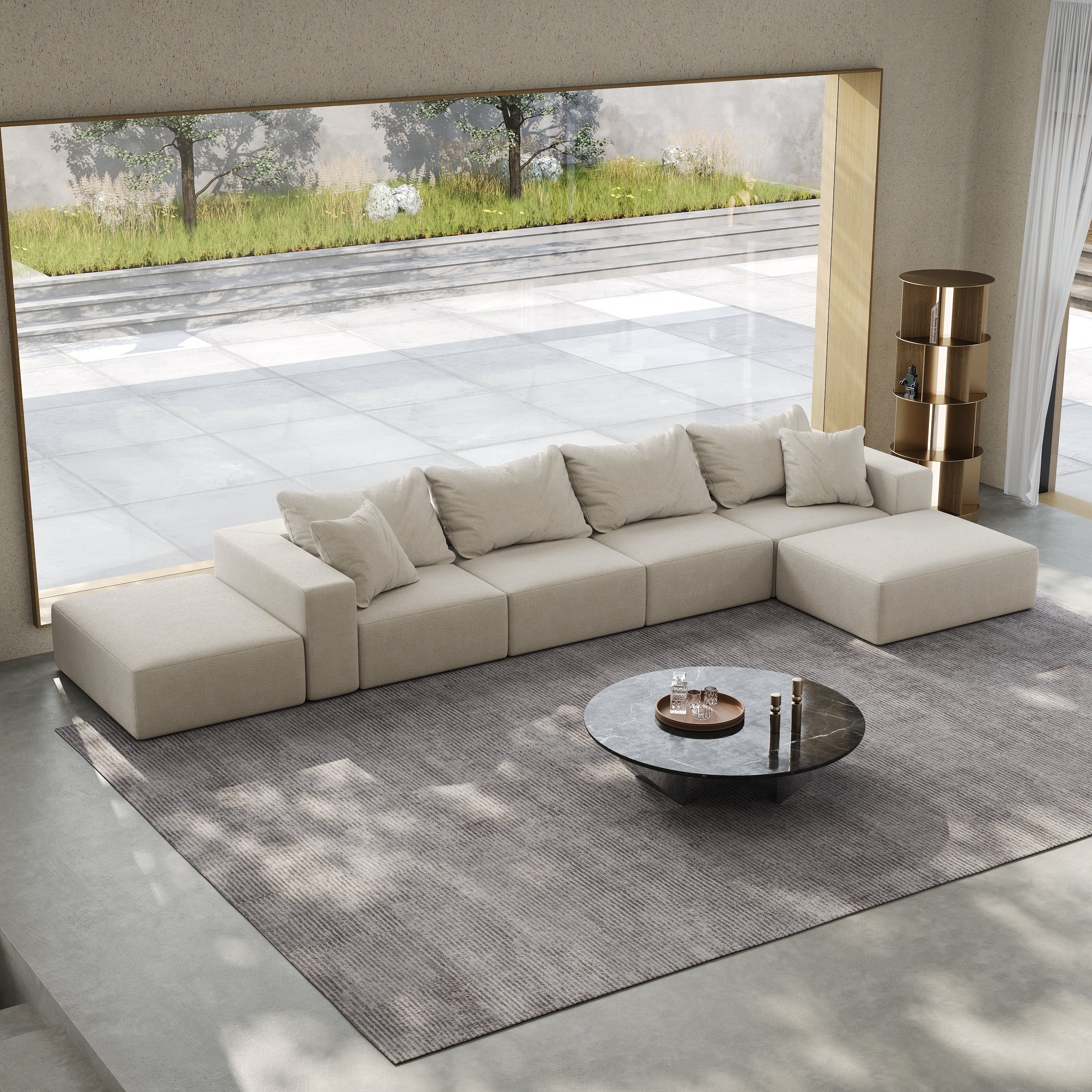 Oversized Cloud Sectional Sofa Set (162")