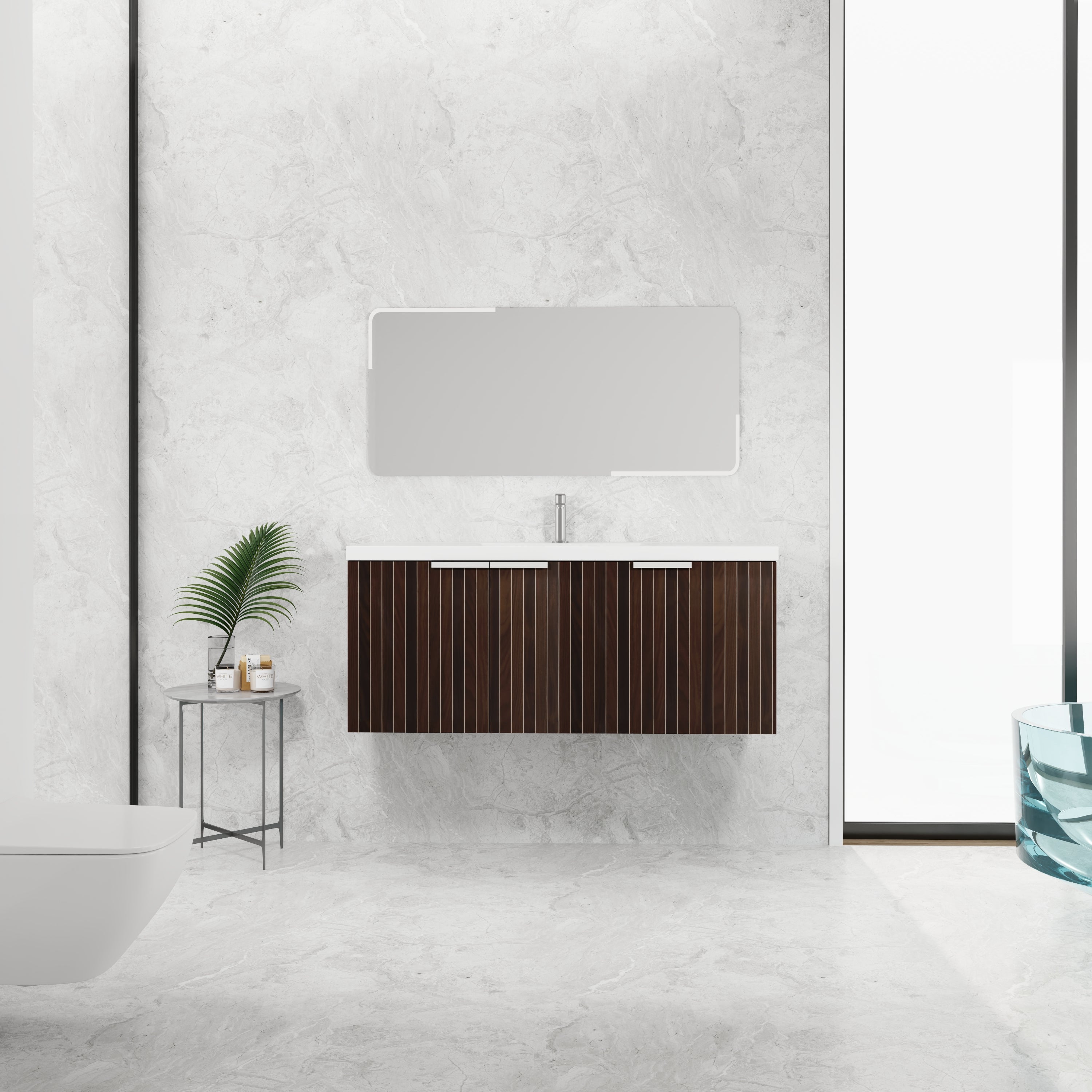 48" Bathroom Vanity: Resin Sink & Soft Close