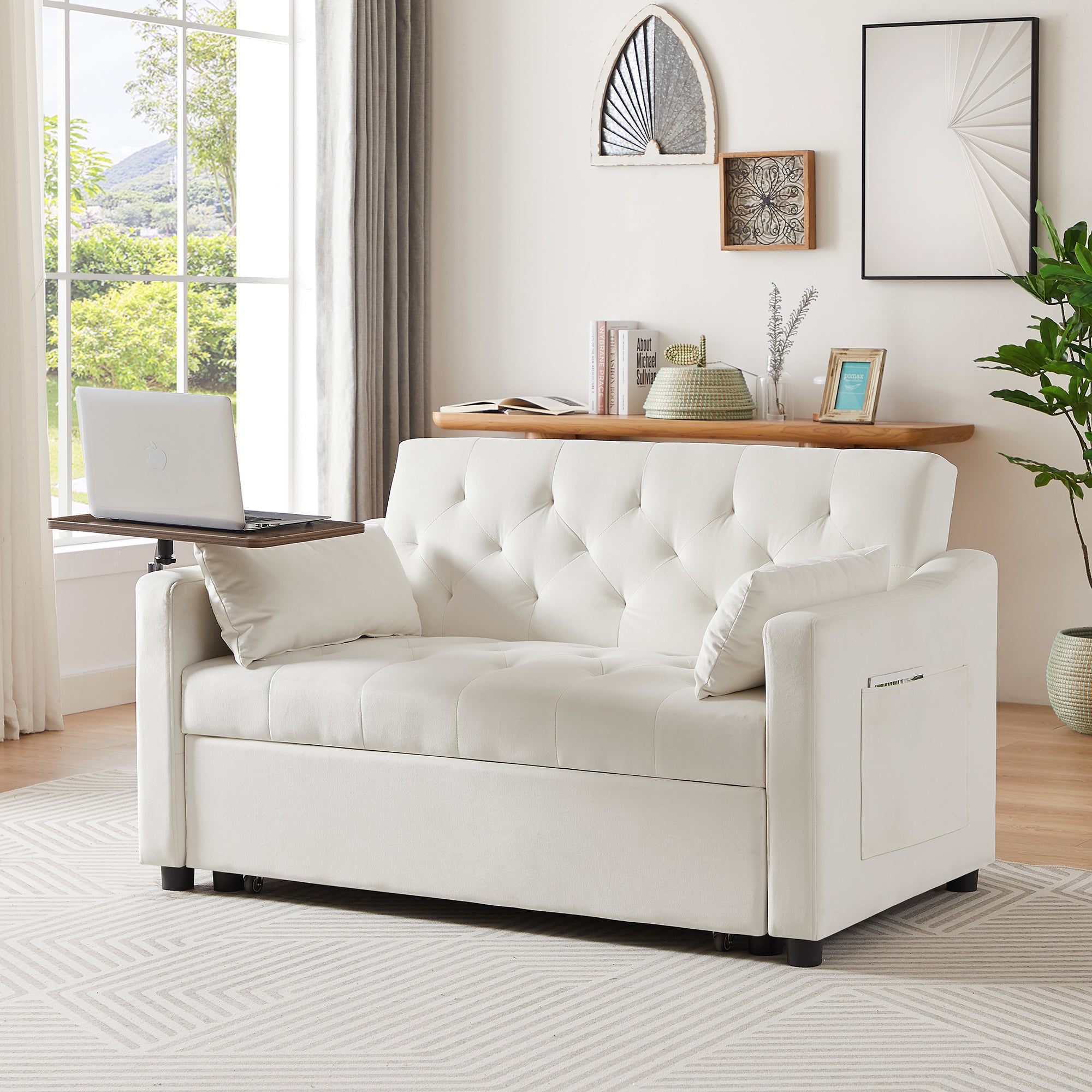 Cream Velvet Sofa Bed: Comfort & Style