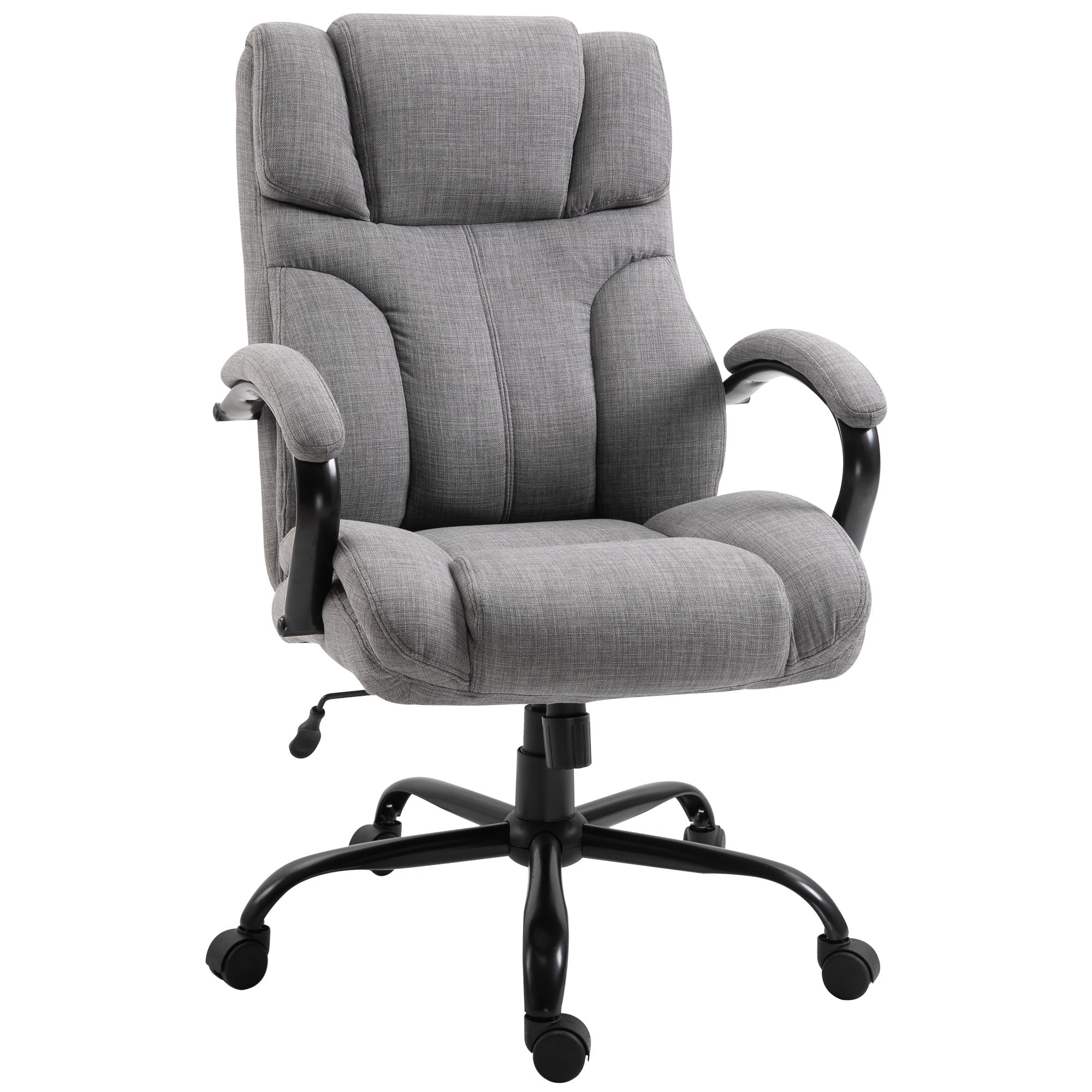 500lb Big & Tall Office Chair | Wide Seat, Ergonomic, Light Grey