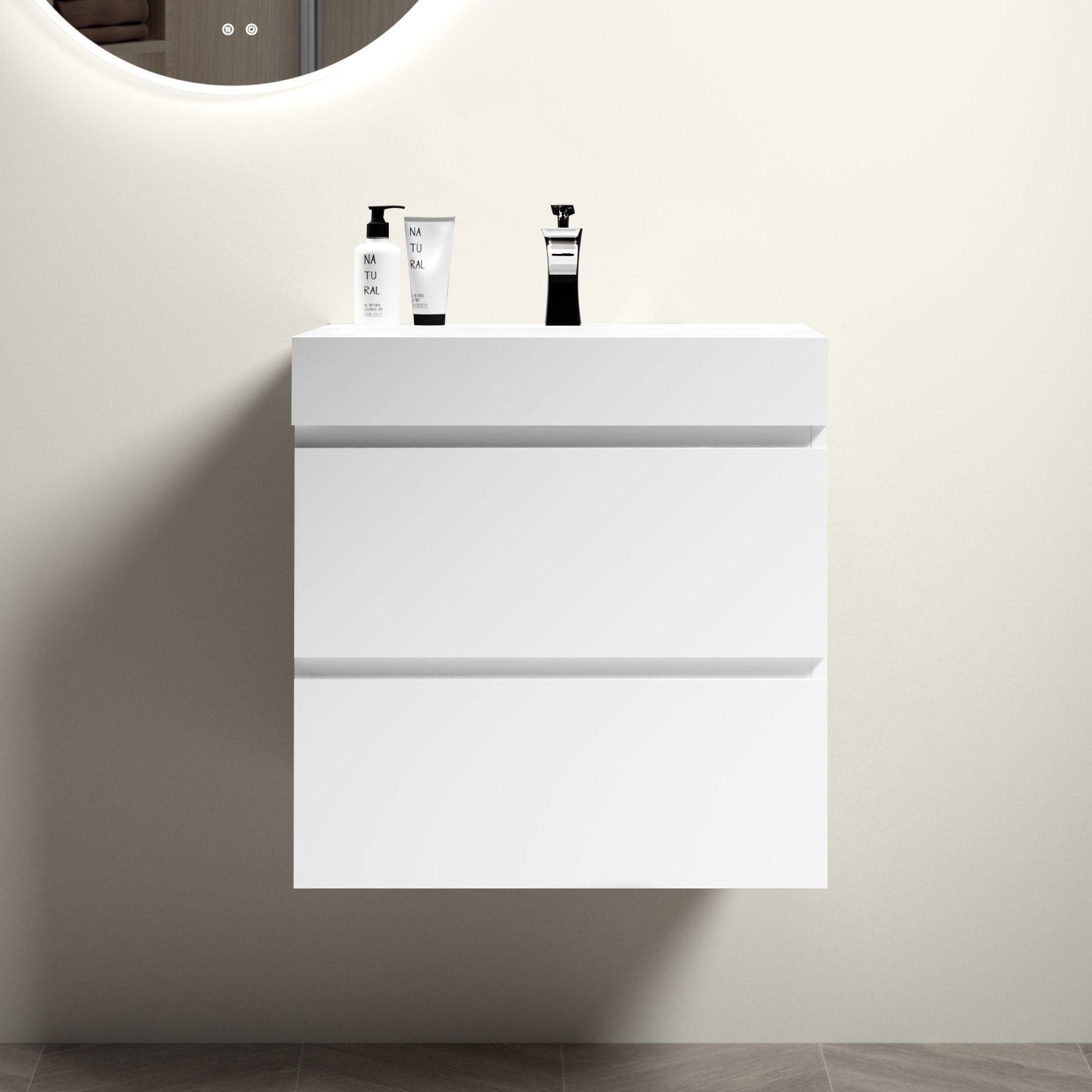 Alice 24" White Floating Bathroom Vanity