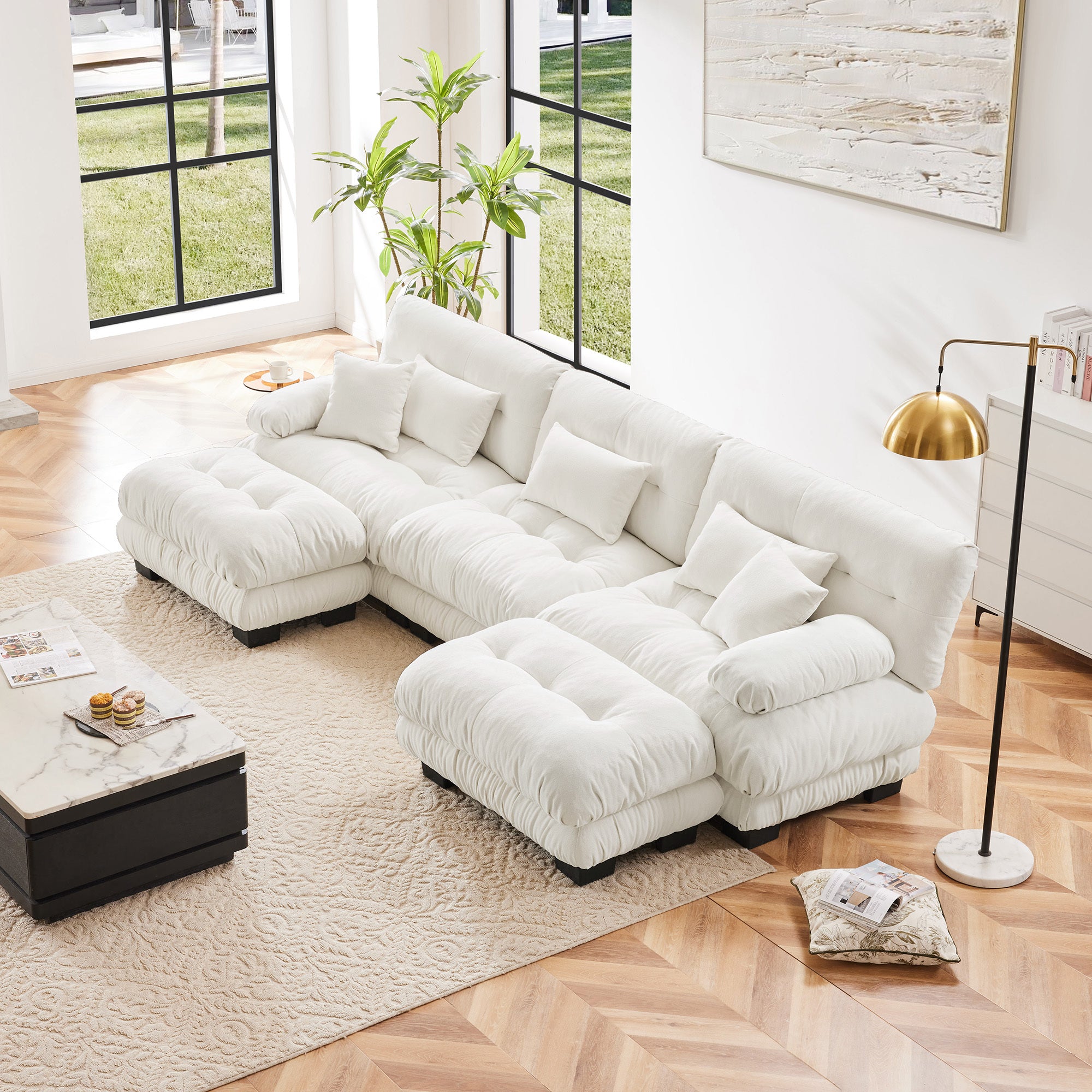 Luxury Oversized U-Shaped Sectional Sofa