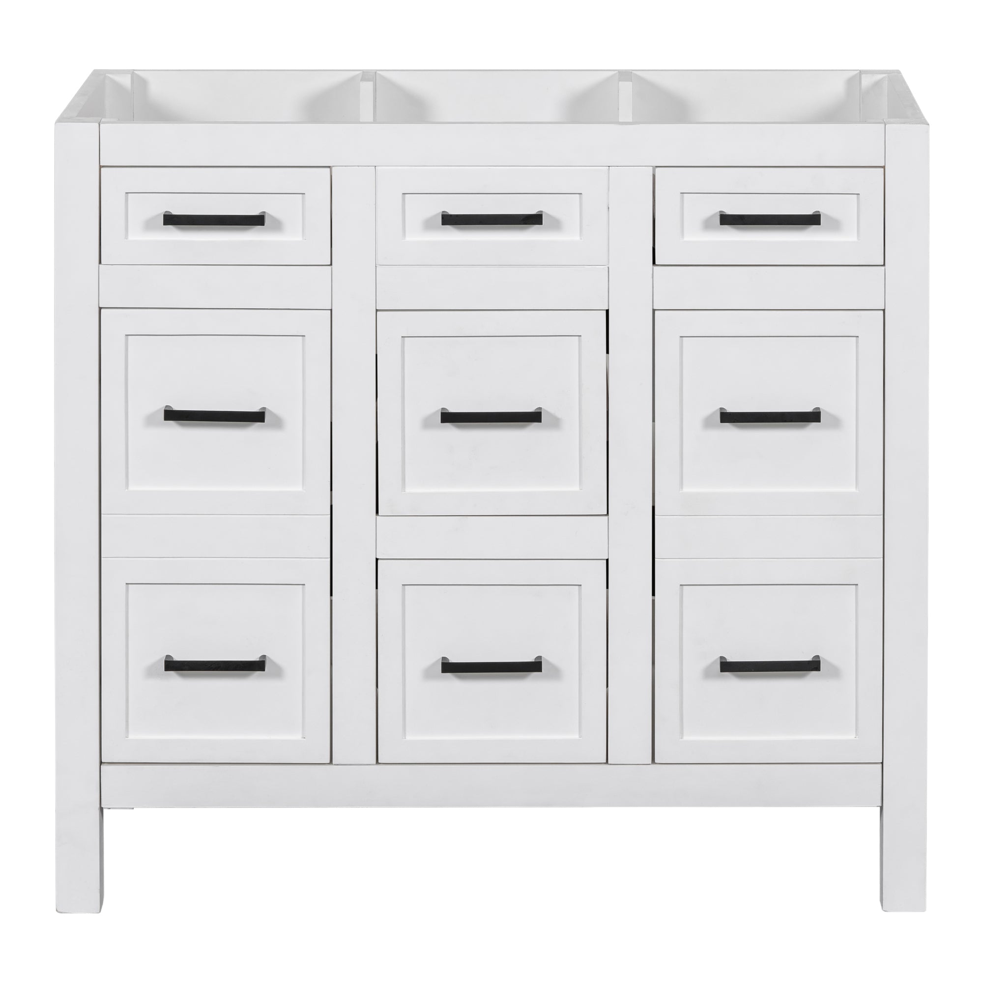 36" White Bathroom Vanity Cabinet Only