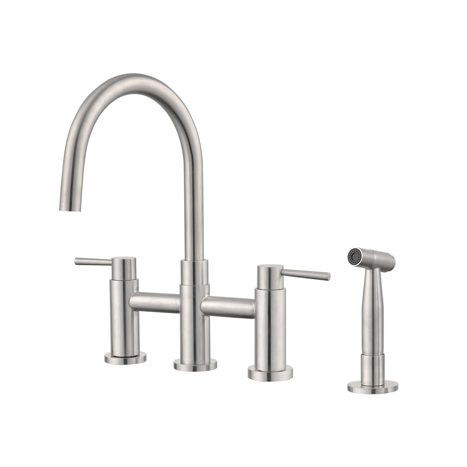 Double Handle Kitchen Faucet w/ Side Spray