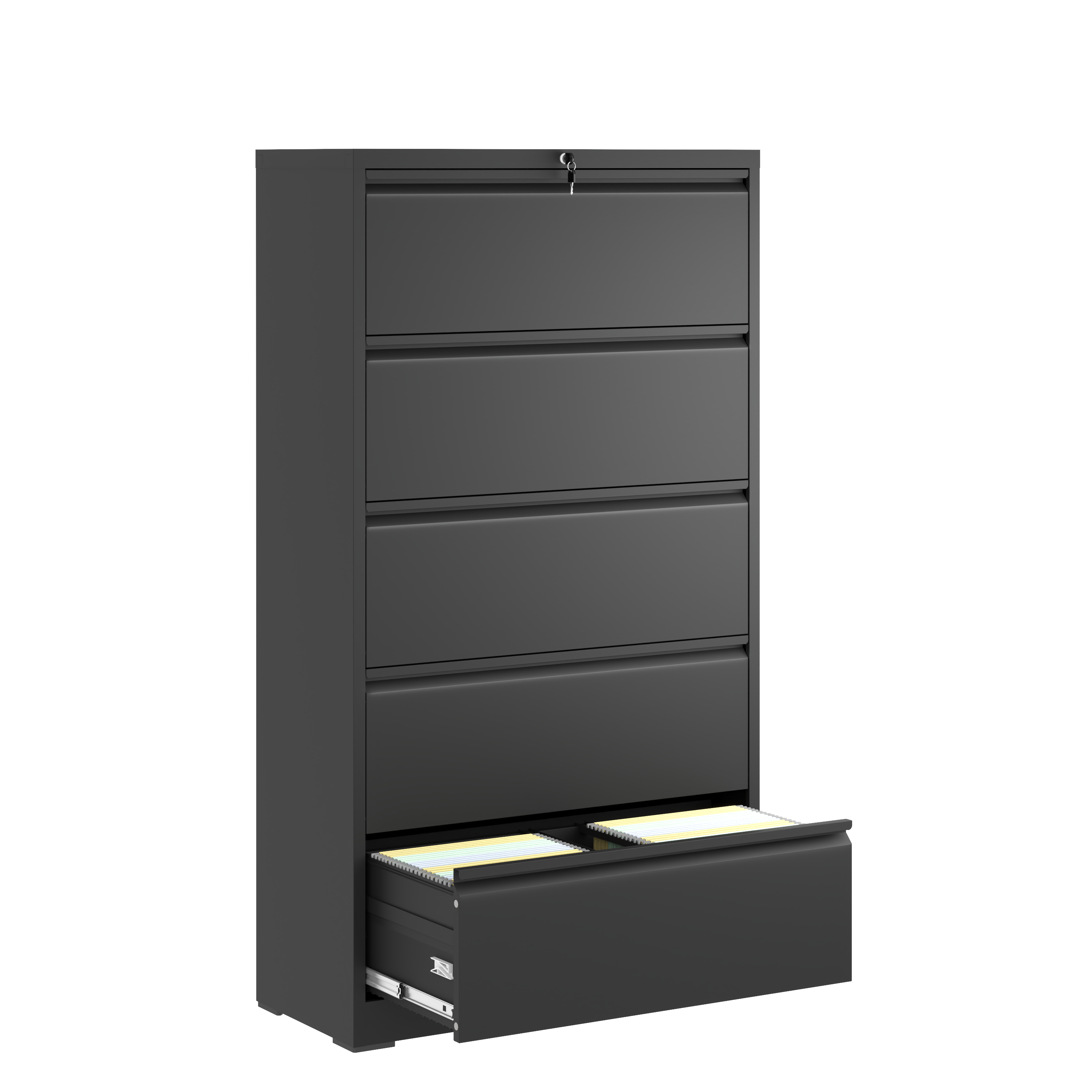 Metal File Cabinet: Lockable & 5 Drawers