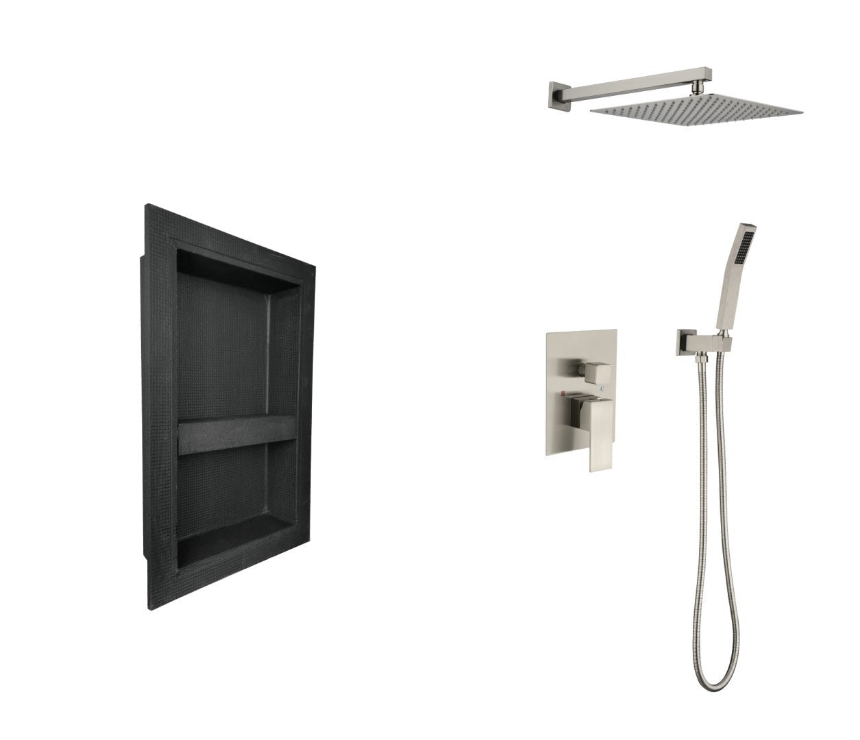 Luxury Shower System: Shower Head, Handheld, Valve