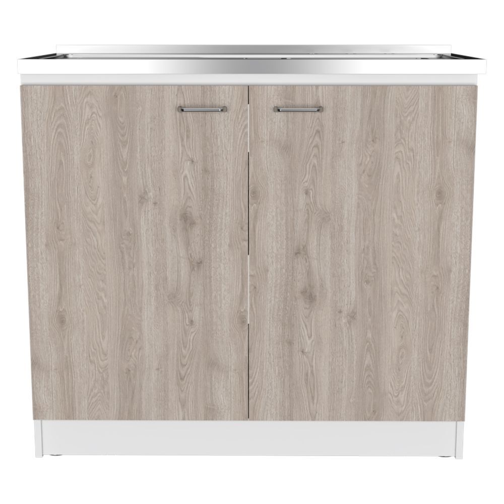 Vernal Utility Sinks: Smokey Oak & Light Gray