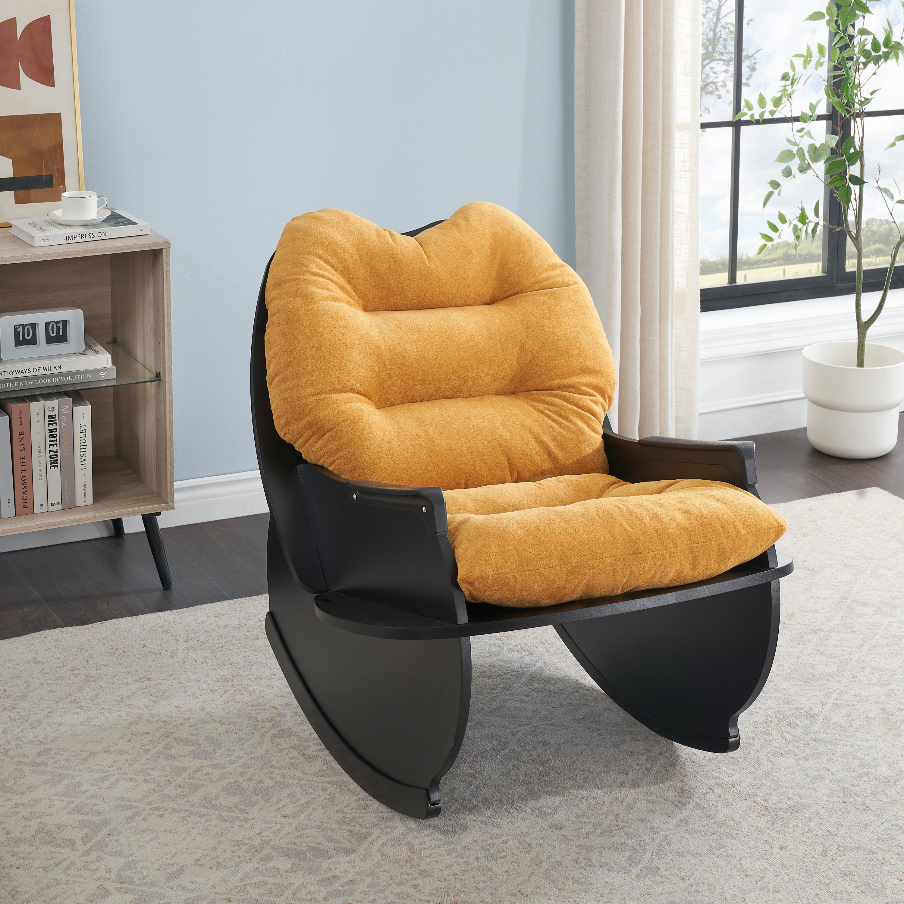 Yellow Rocking Chair | Outdoor Patio Rocker | Kids & Adults