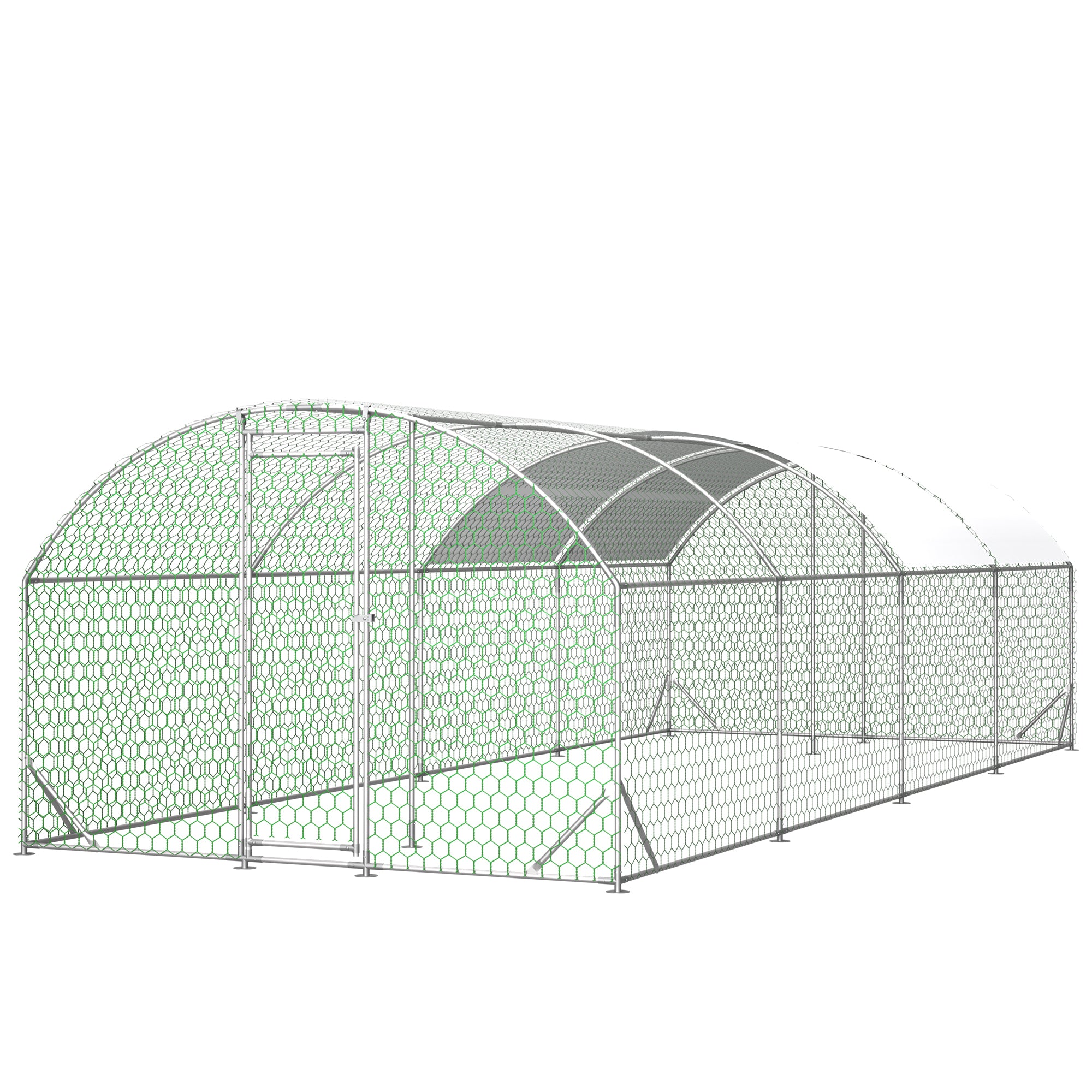 Large Walk-in Chicken Coop: 26x9x6ft Run