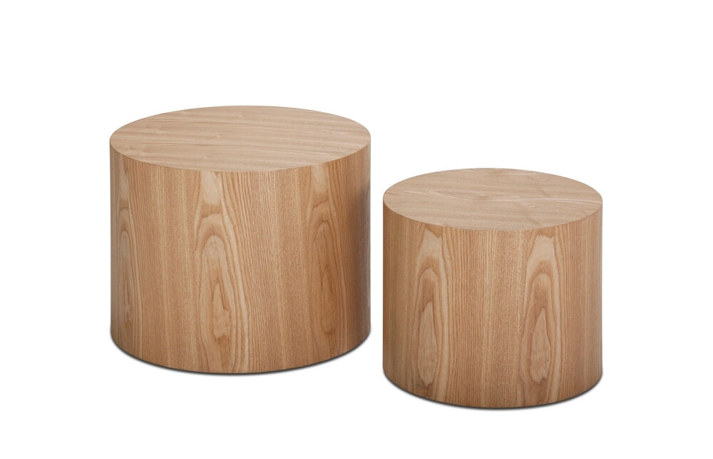 Oak Veneer MDF Nesting Tables (Set of 2)