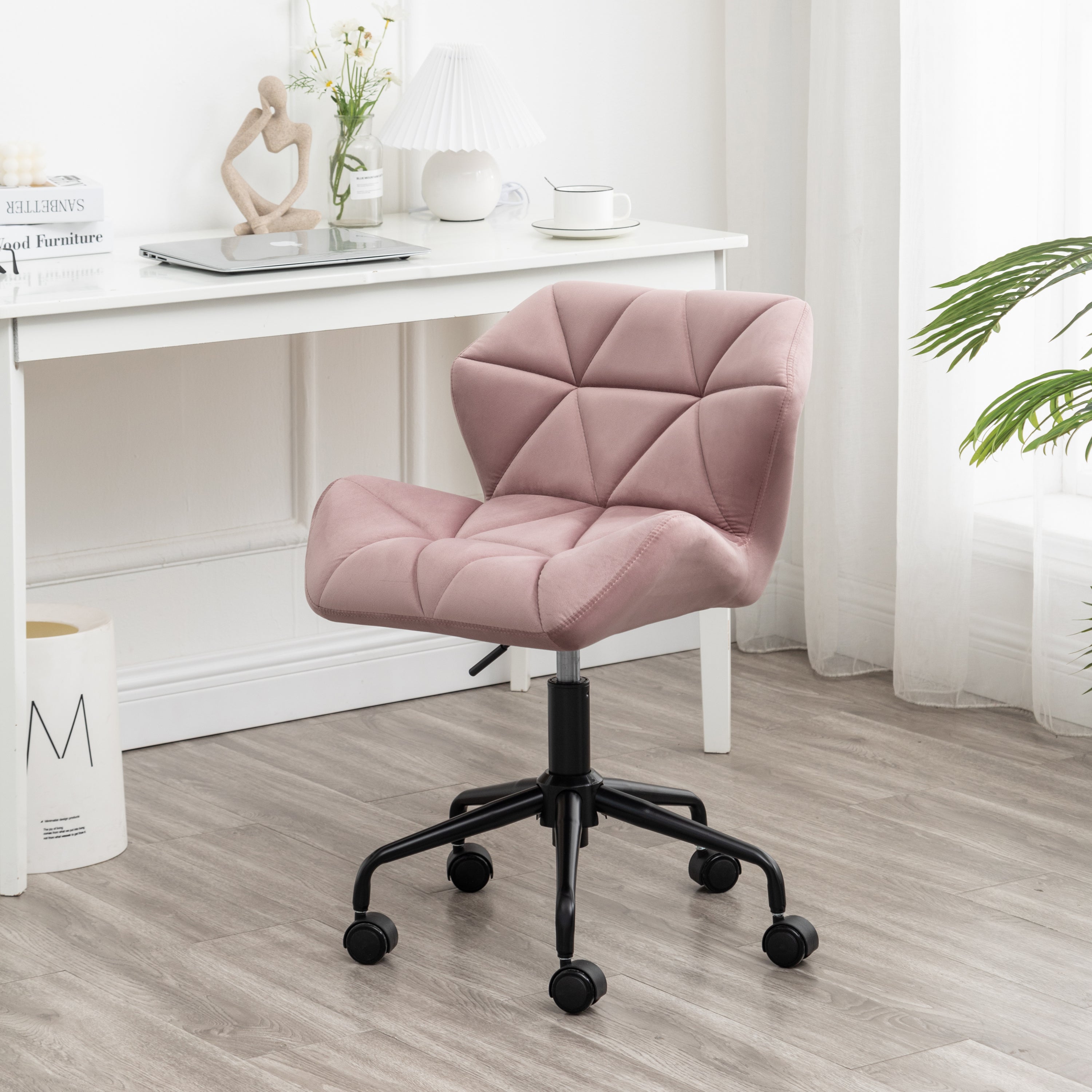 Eldon Mauve Diamond Tufted Swivel Office Chair