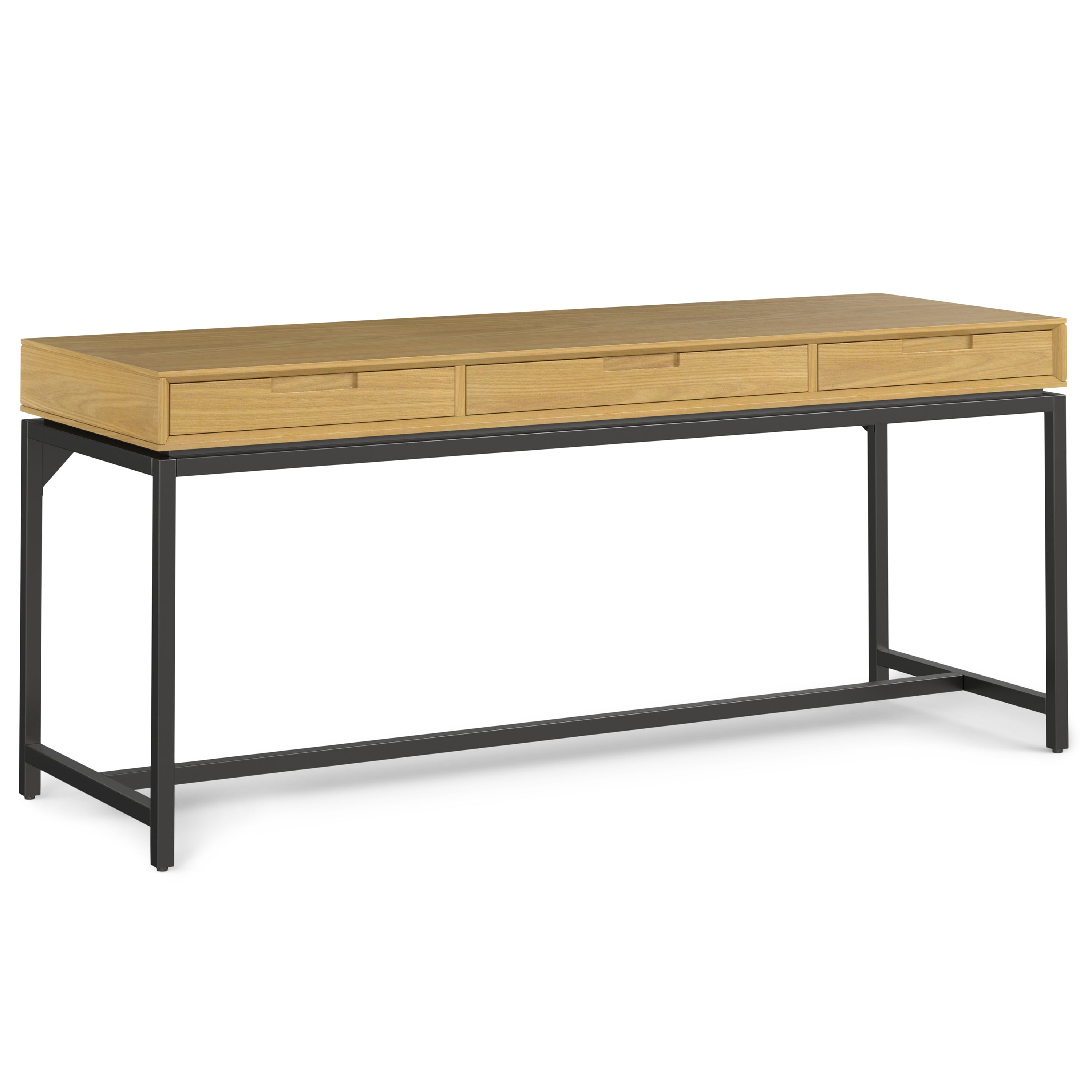 Mid Century Modern Wide Desk | Oak Veneer | Banting