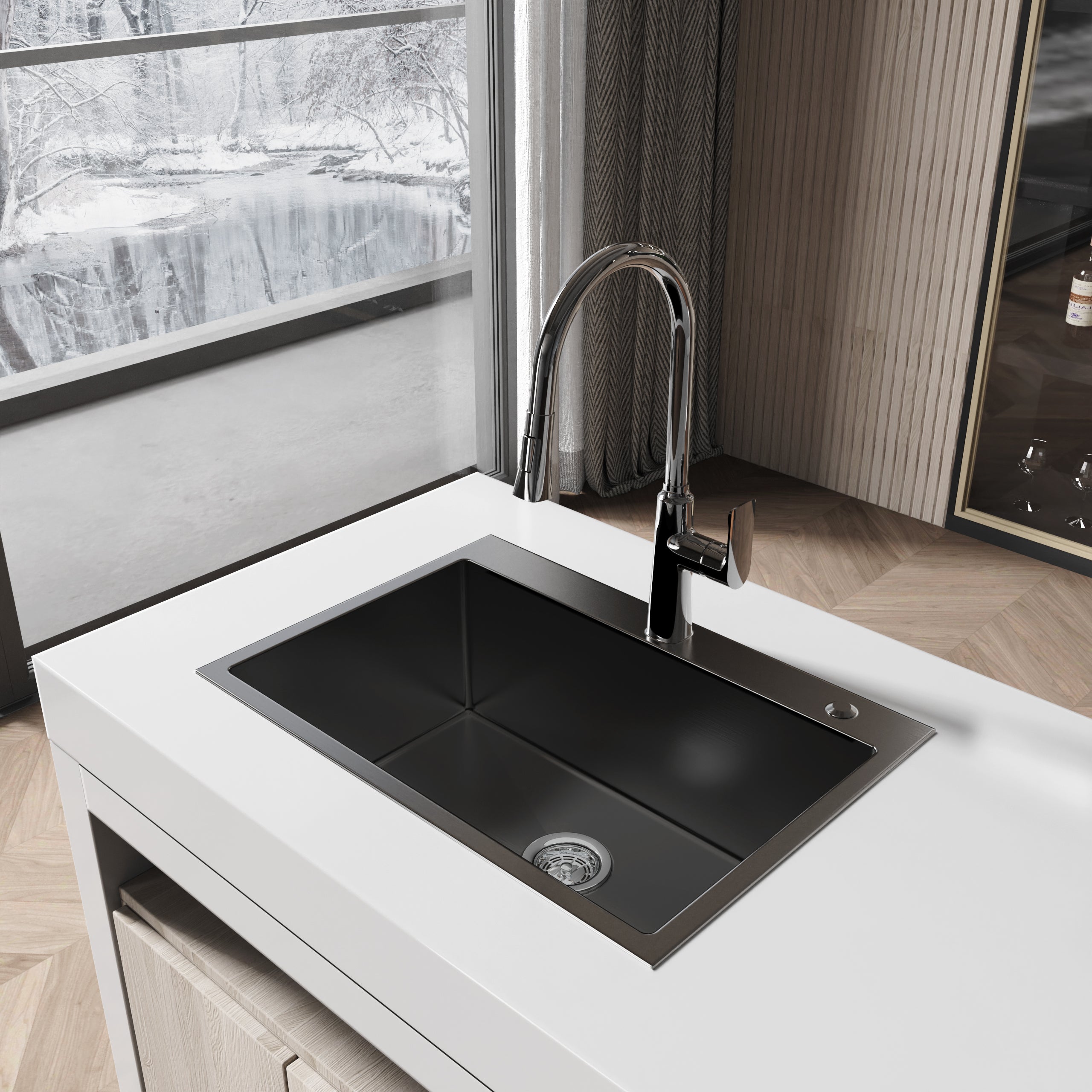 27x19" Stainless Steel Undermount Kitchen Sink