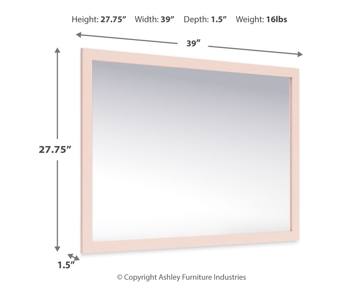 Wistenpine - Bedroom Mirror - Blush