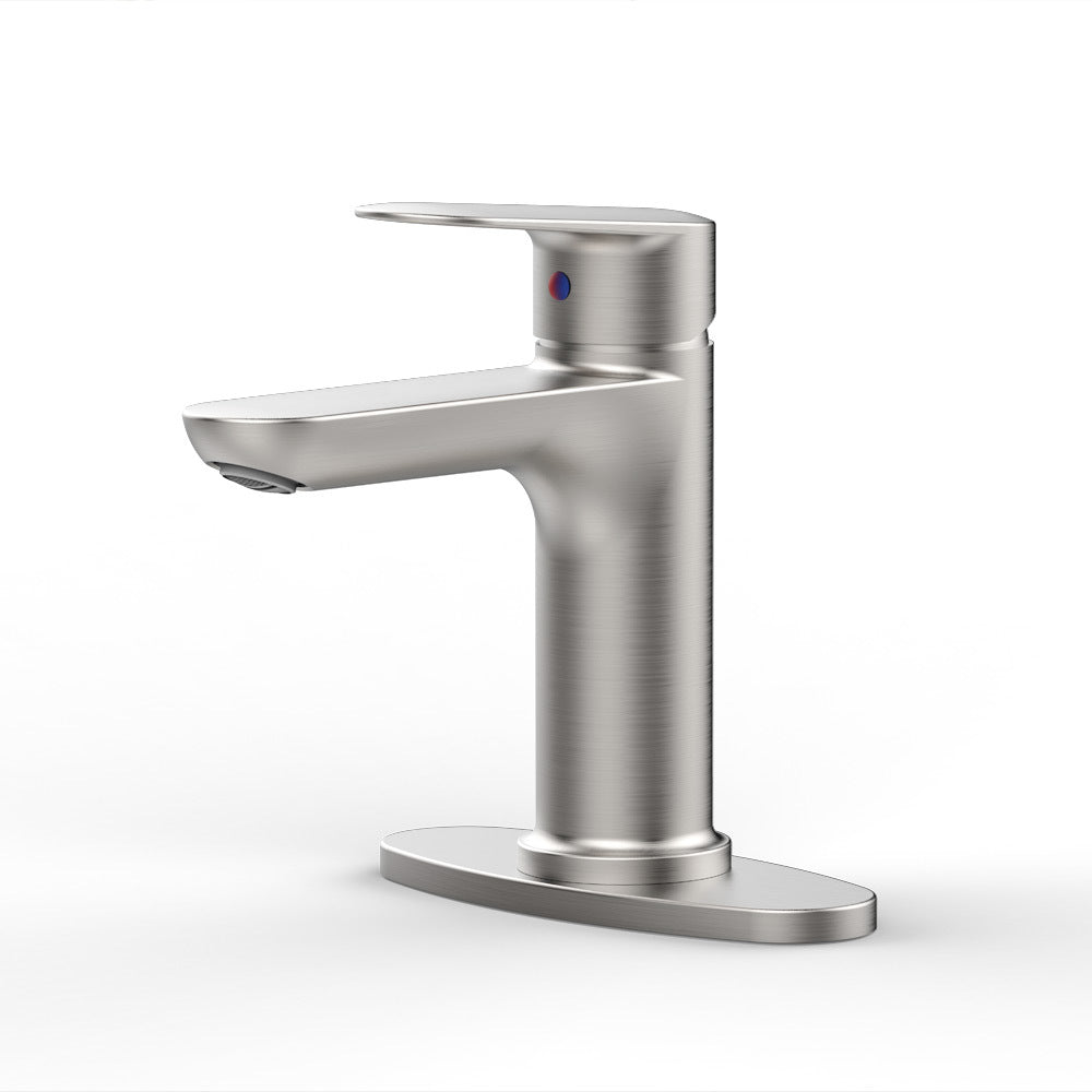 Brushed Nickel Bathroom Faucet: 1-3 Hole Install