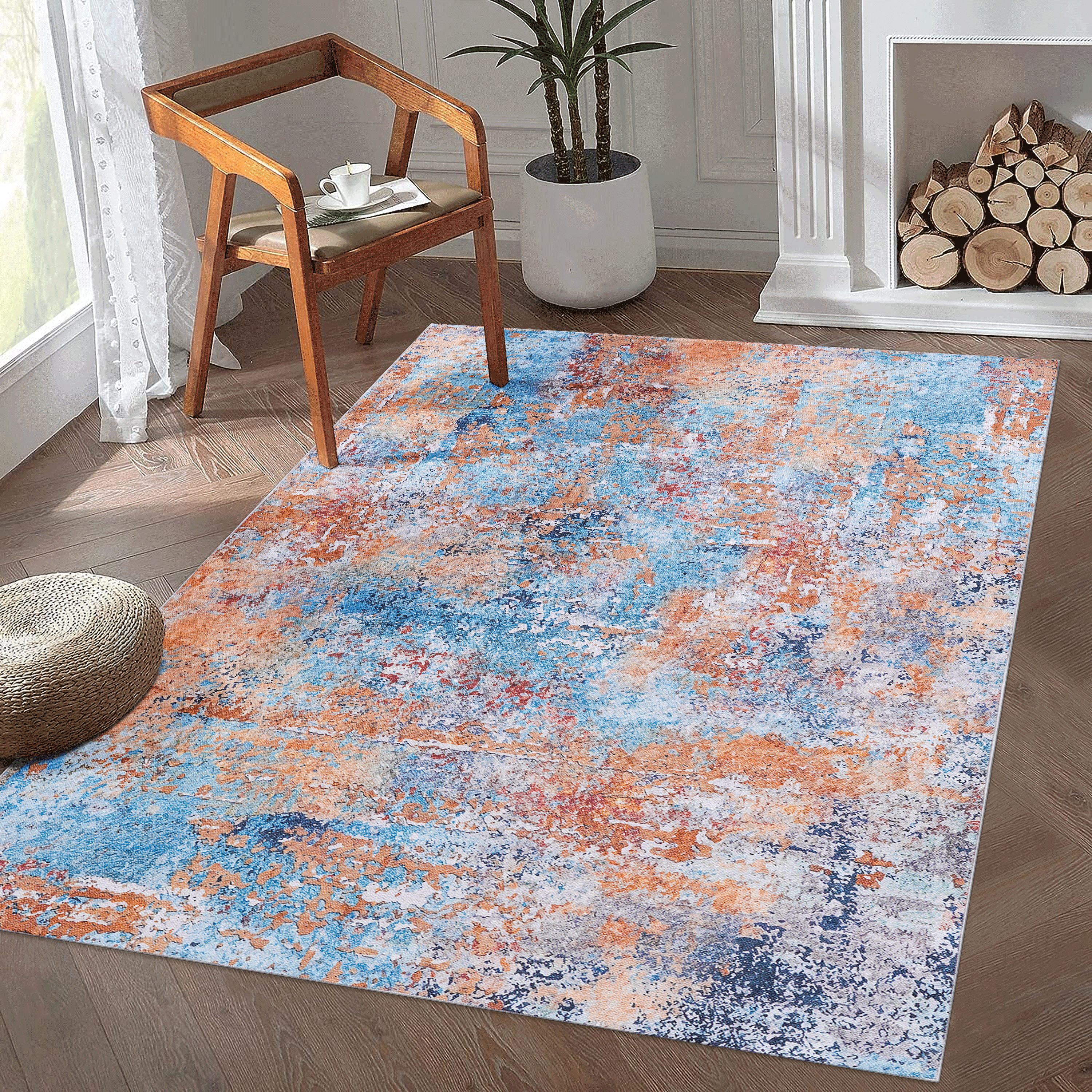 Washable 9x12 Area Rug: Pet & Kid Friendly