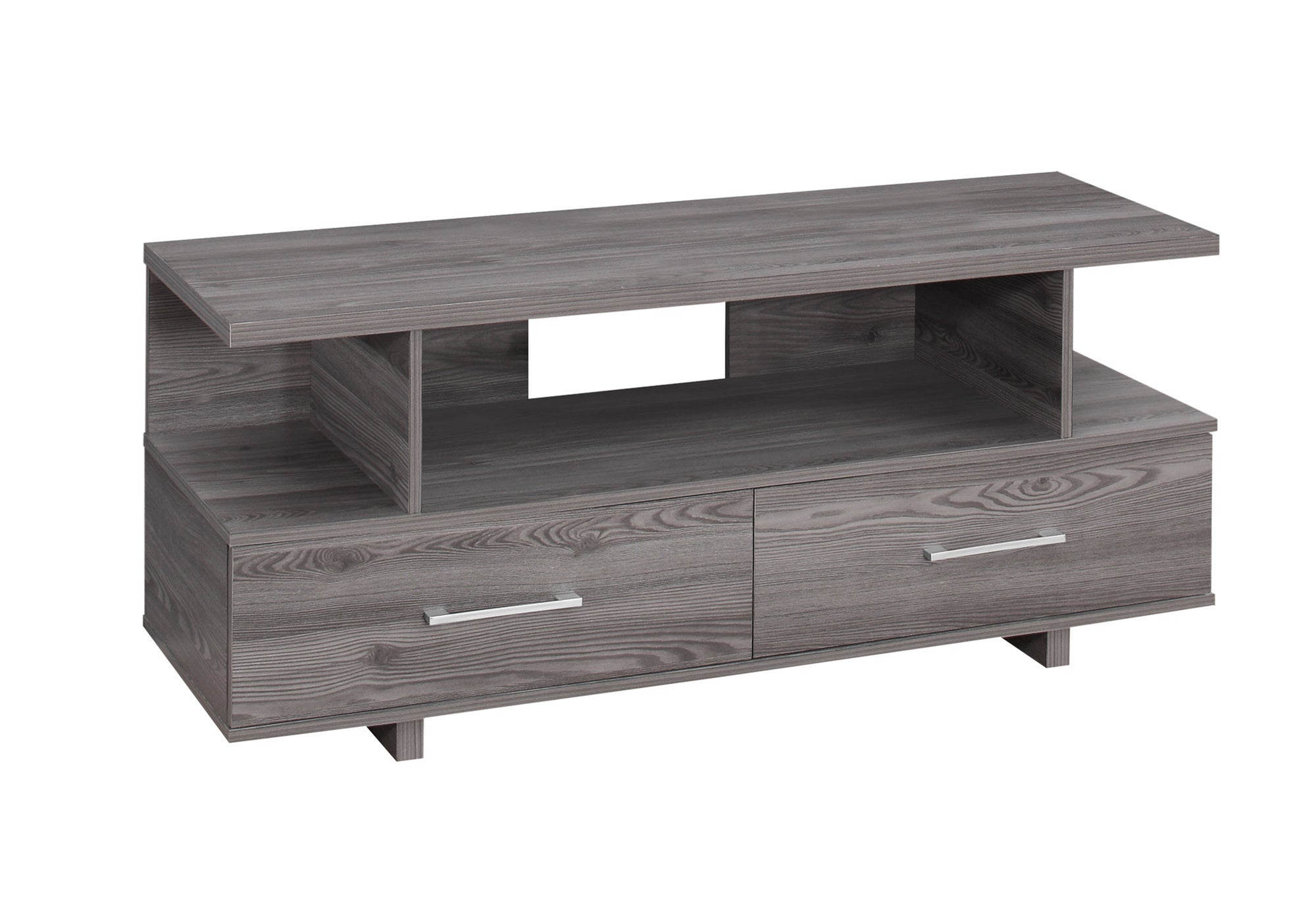 48" Grey TV Stand Console | Modern Entertainment Center