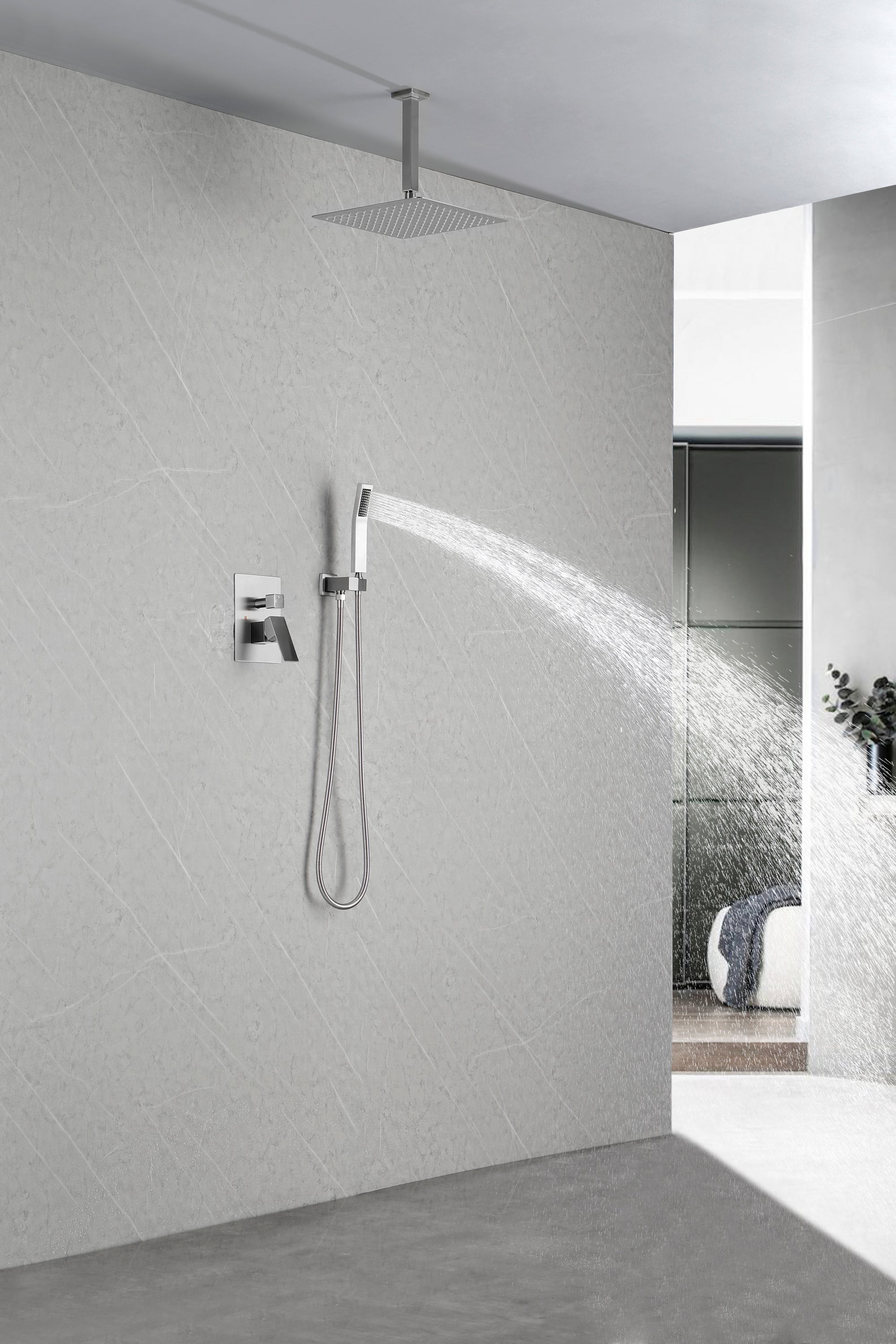 12" Wall Mount Rain Shower Head System