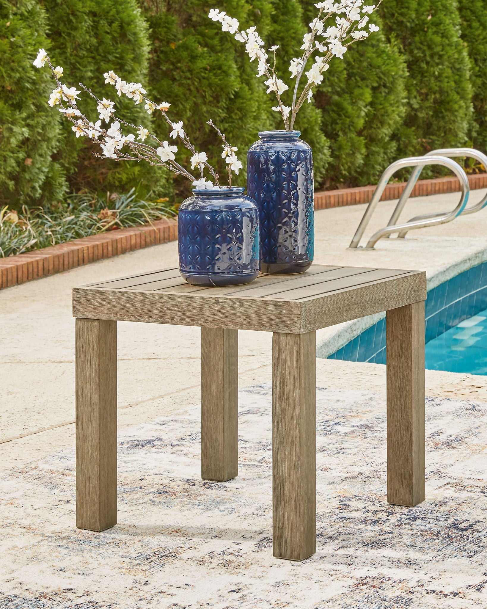Silo Point - Square End Table - Brown
