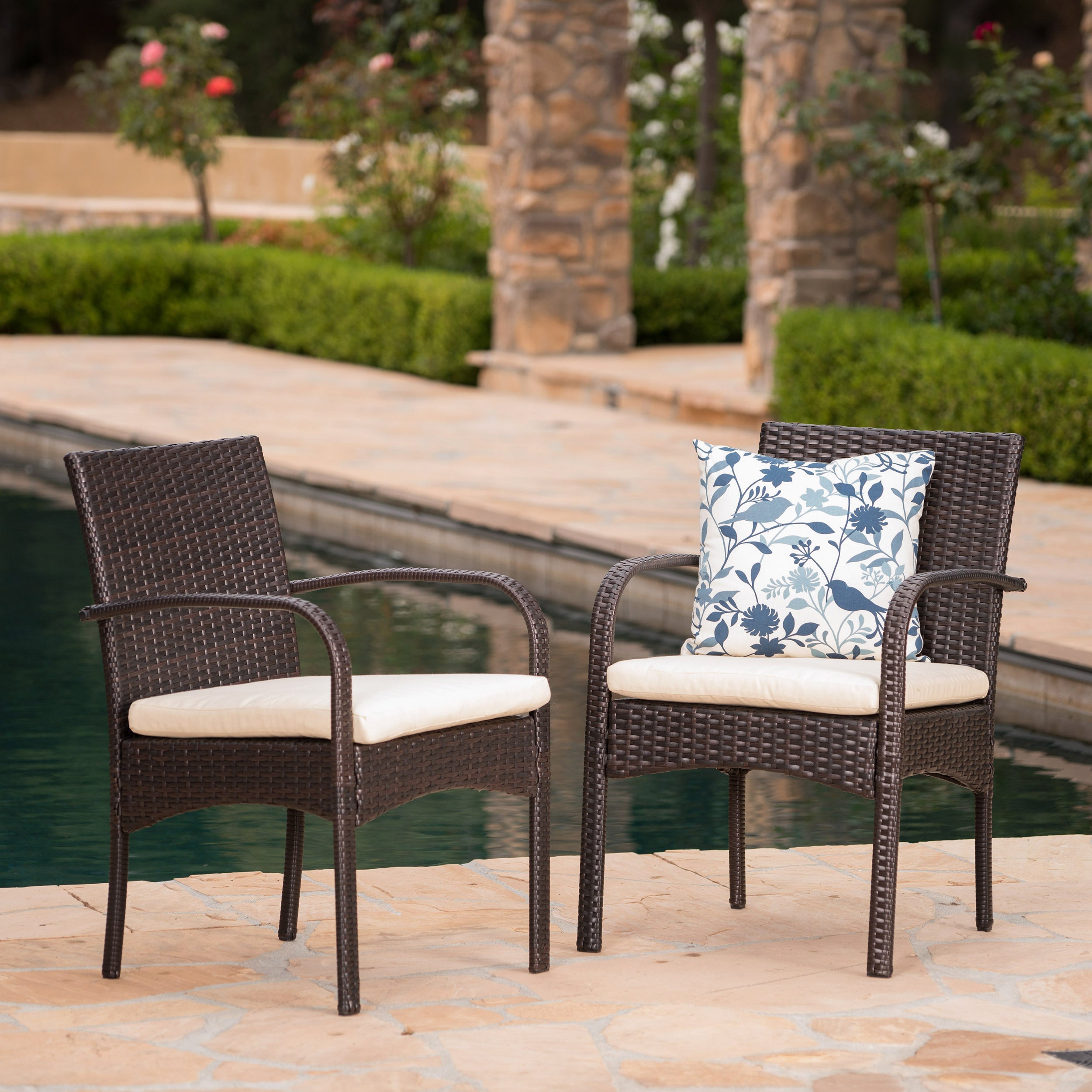 CORDOBA Wicker Dining Chairs (Set of 2)