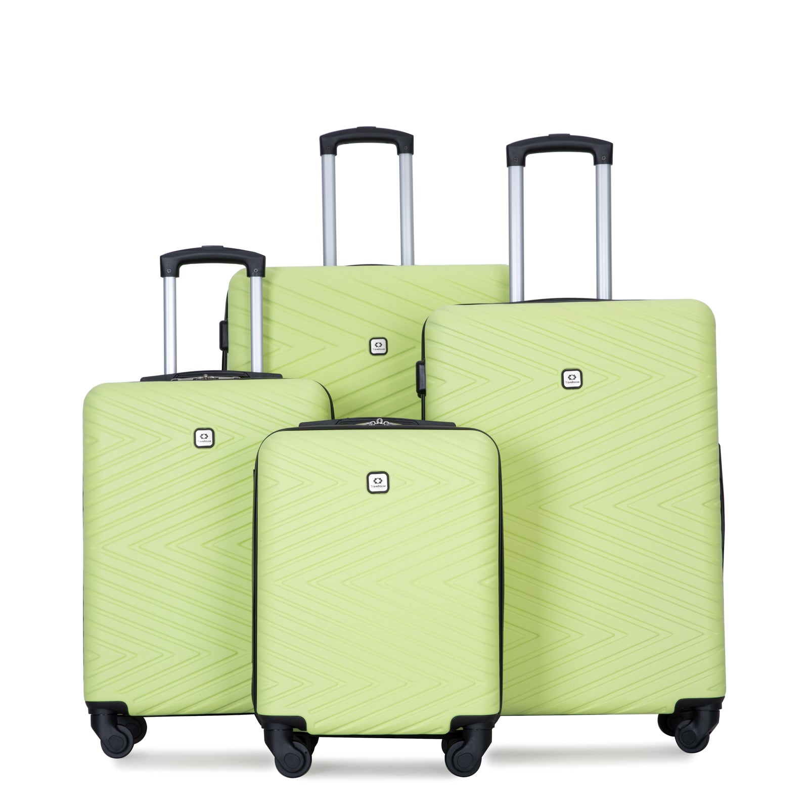 Lightweight 4-Piece ABS Suitcase Set (24/28") Green